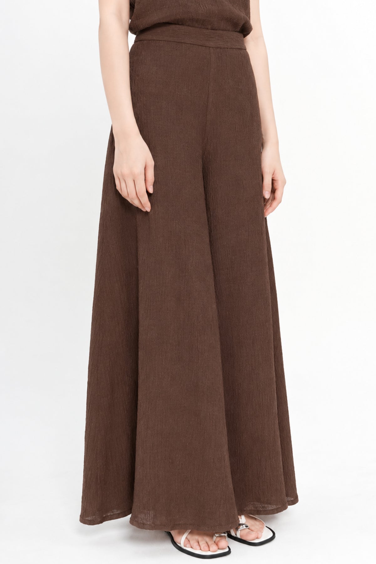 Santina Wide Leg Pants In Espresso
