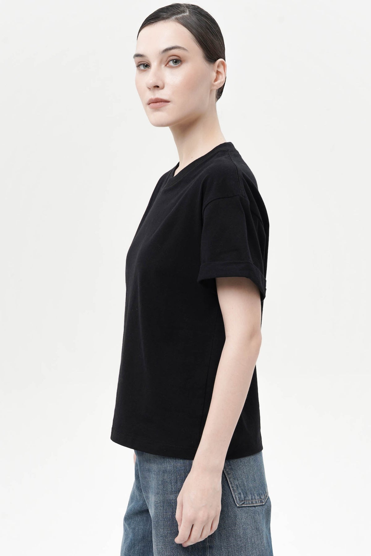 Keegan Boxy T-Shirt In Black