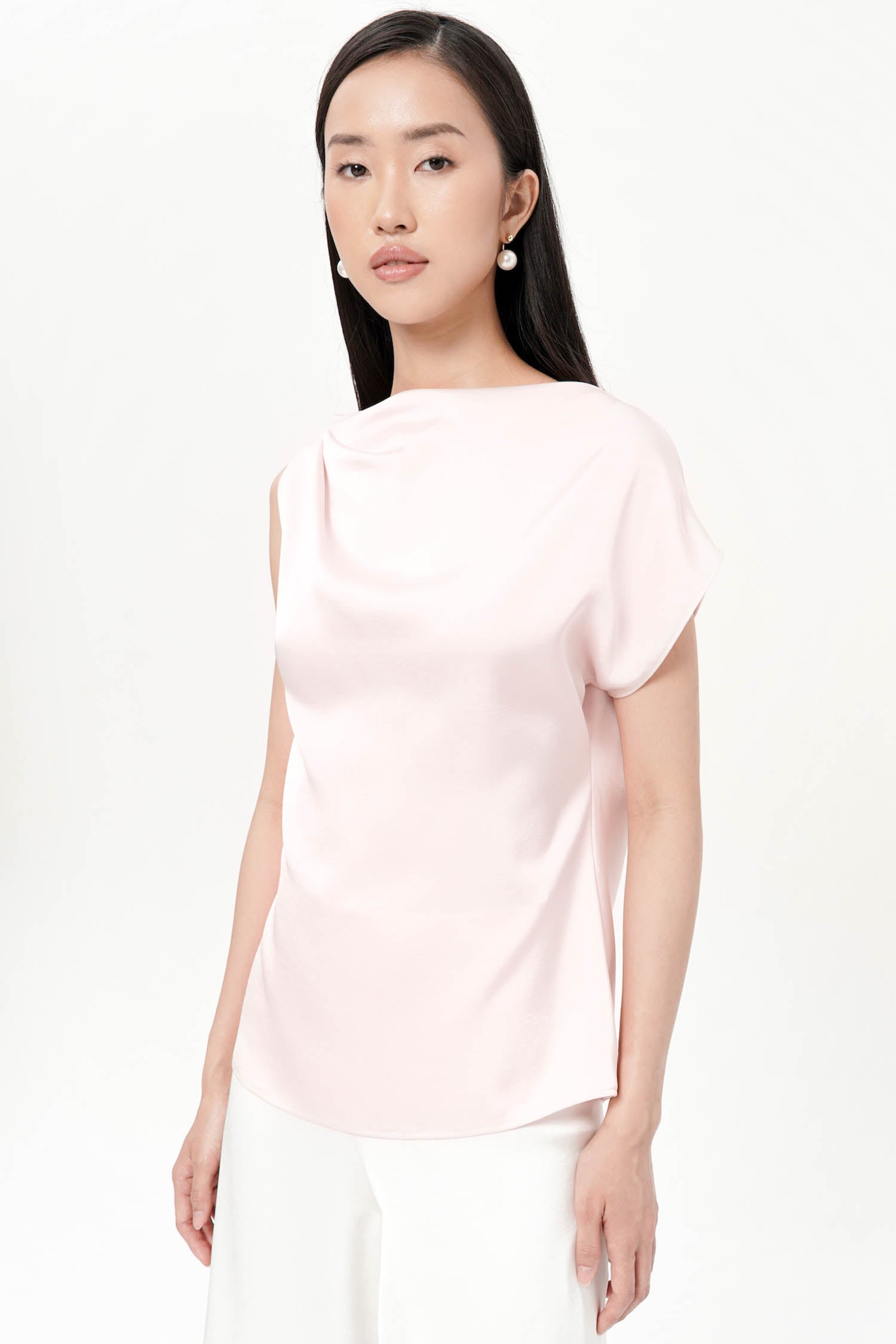 Ambrosia Drape Top In Pink
