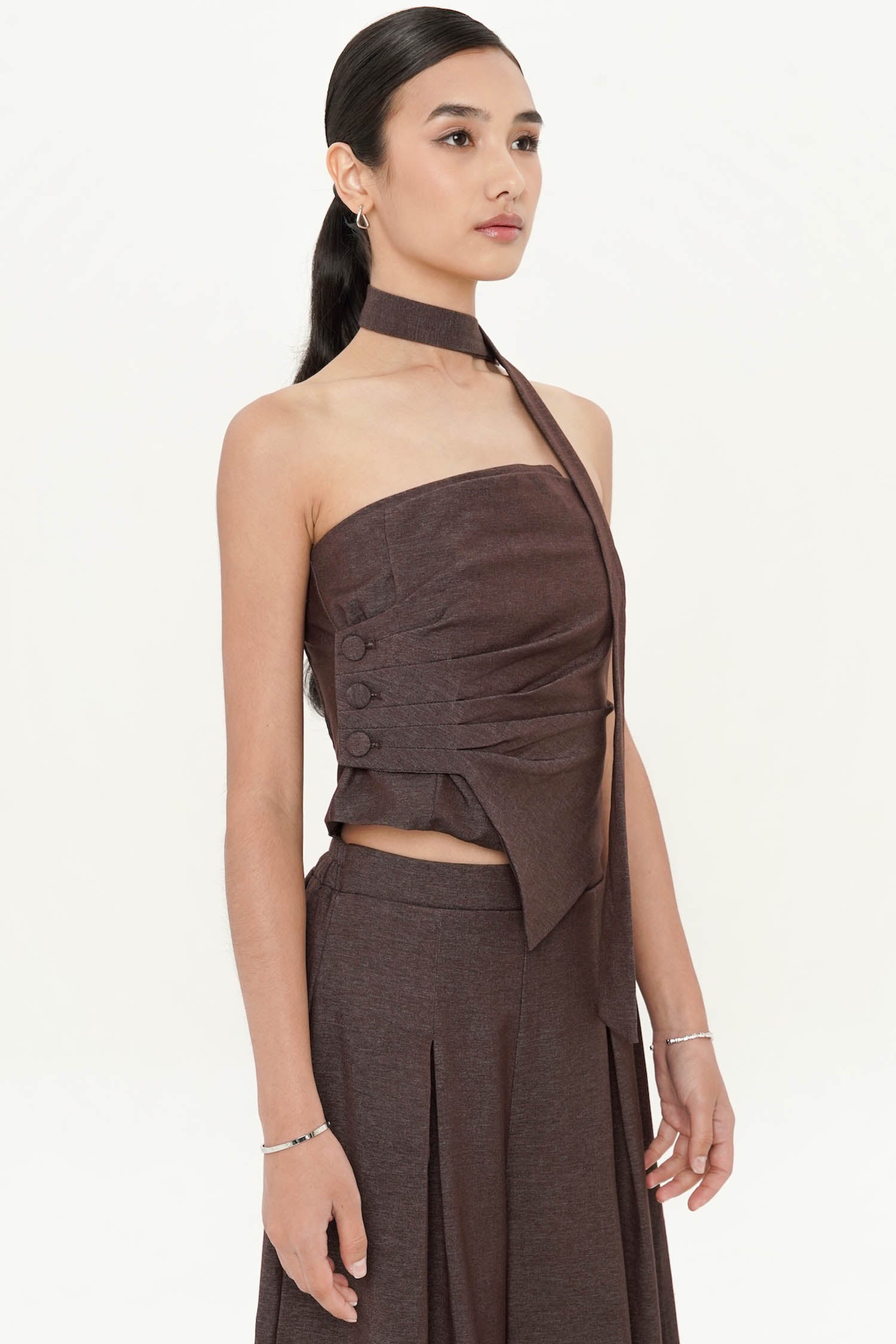 Jude Tube Top In Auburn Cocoa