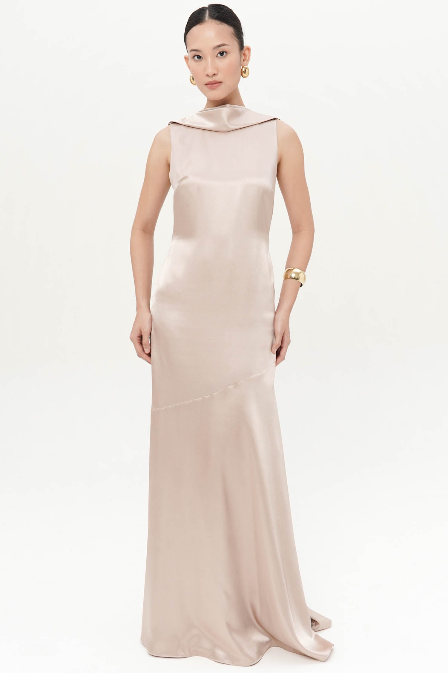 Kalyra Maxi Dress In Champagne