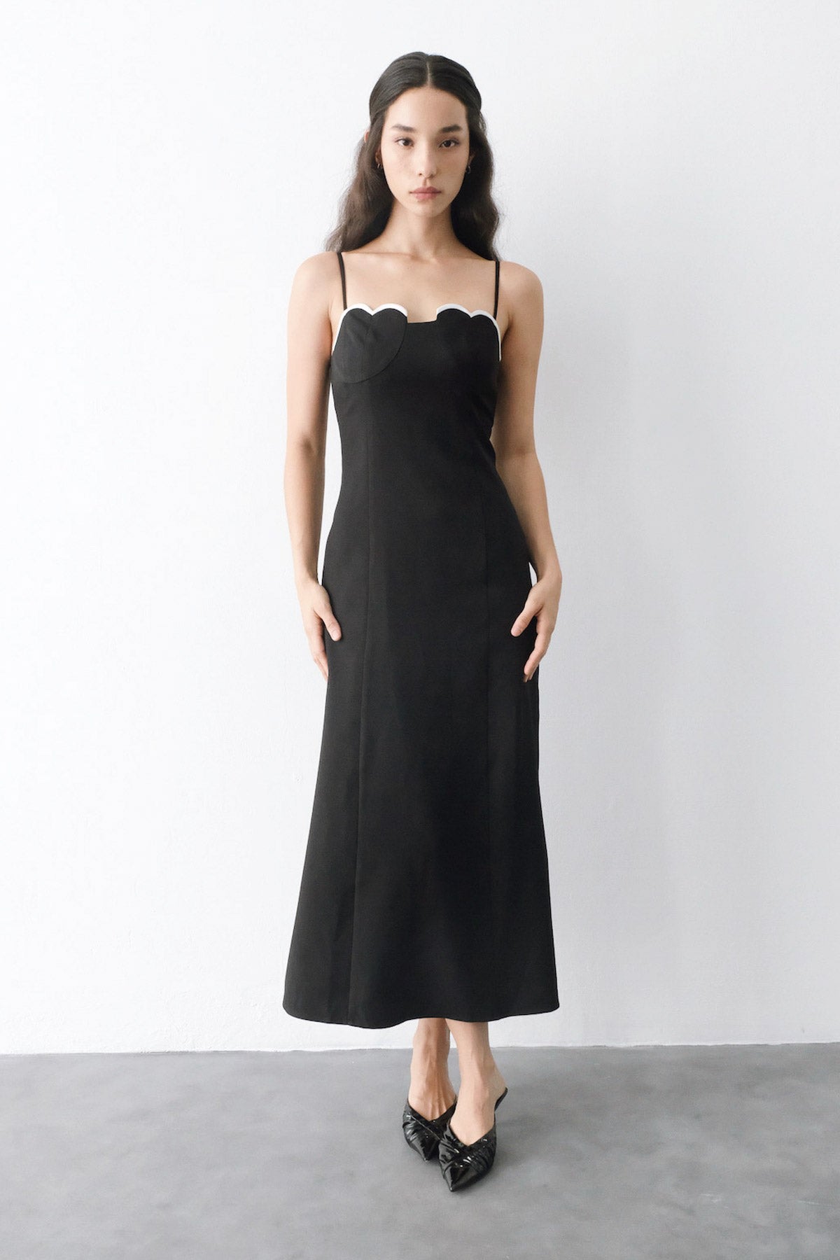 Mathieu Scalloped Maxi Dress (4 LEFT)