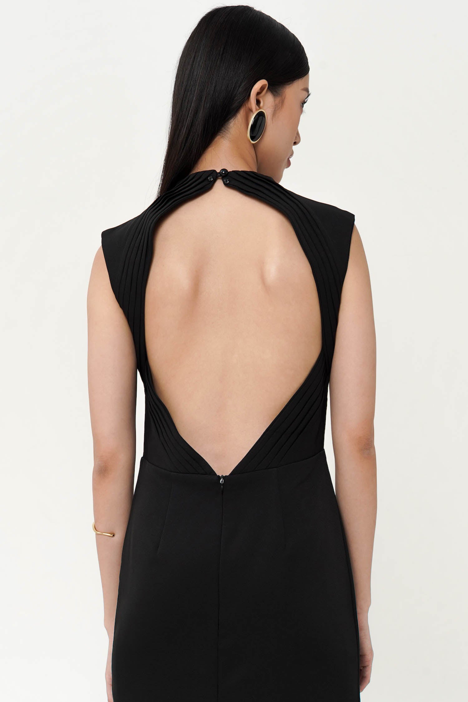 Alyssa Back Ribbon Dress In Black Alyssa Back Ribbon Dress In Black