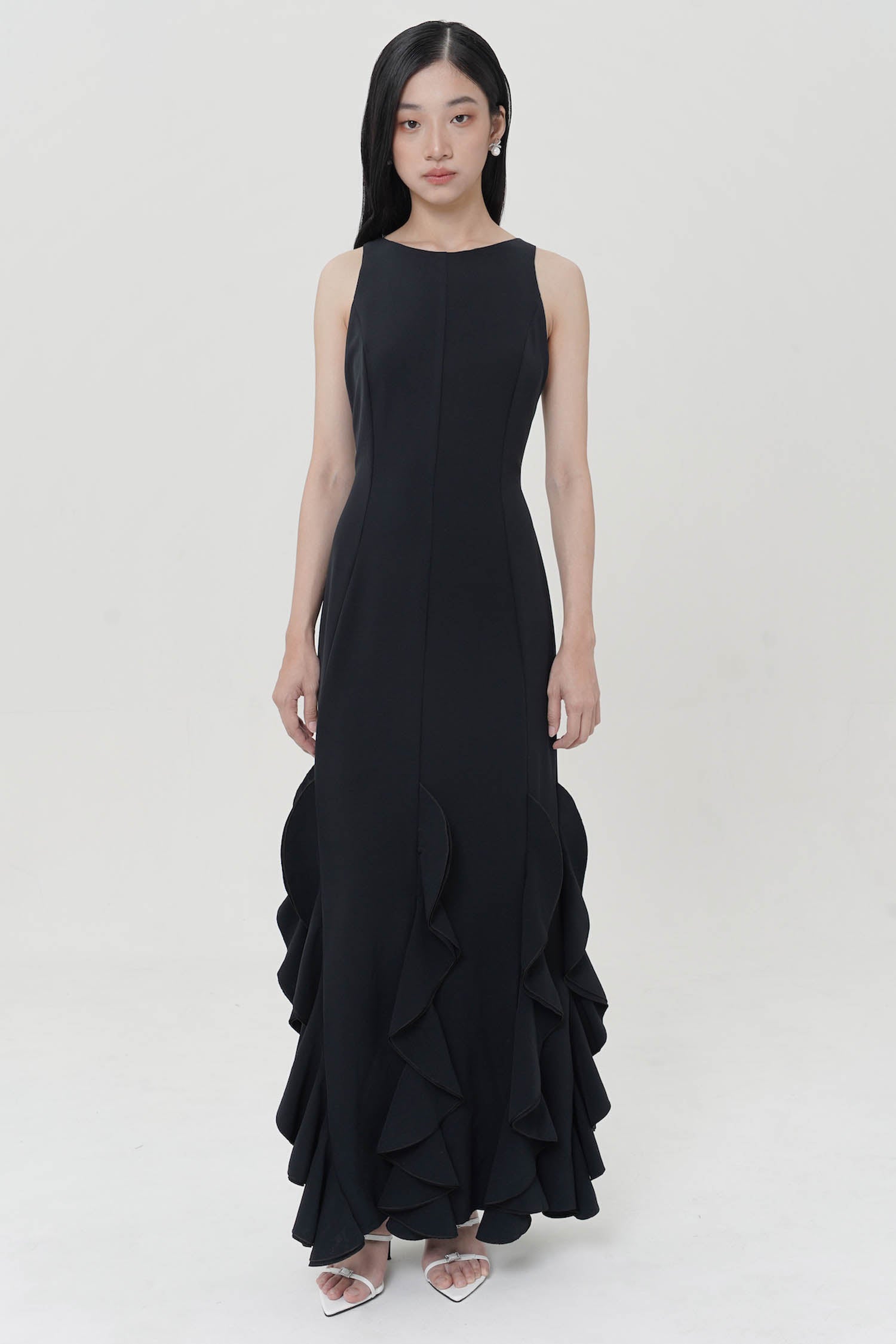 Castiel Long Gown In Black