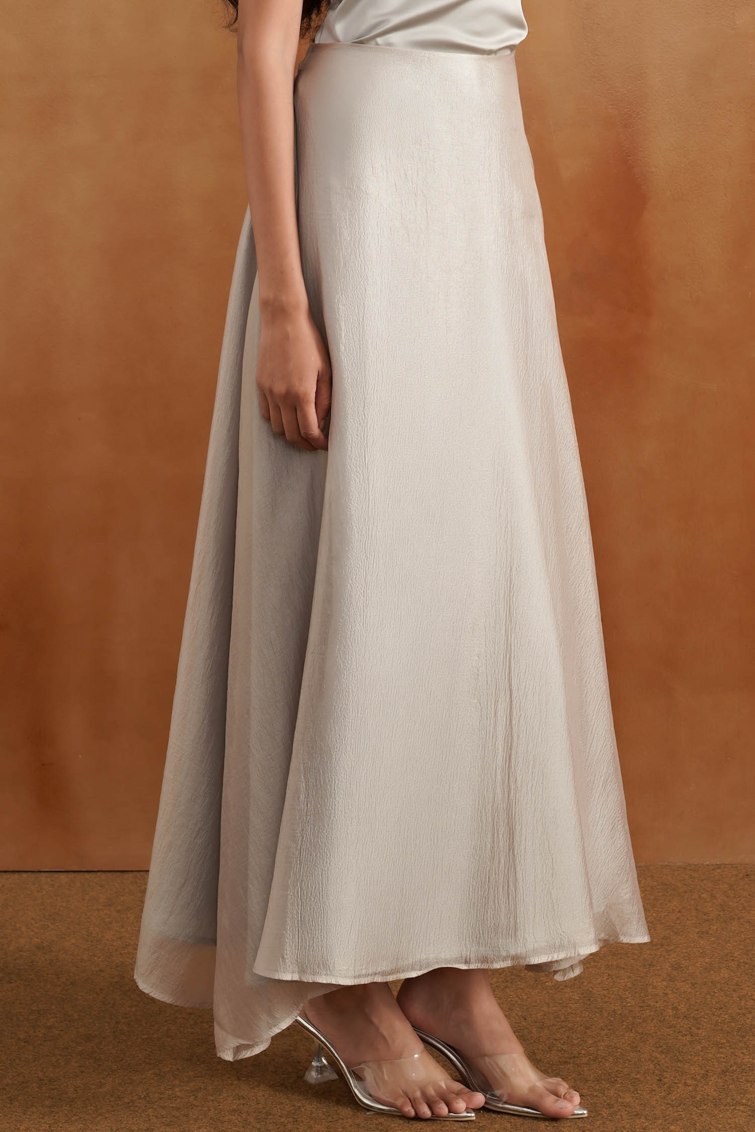 Caelis Maxi Skirt In Misty Grey