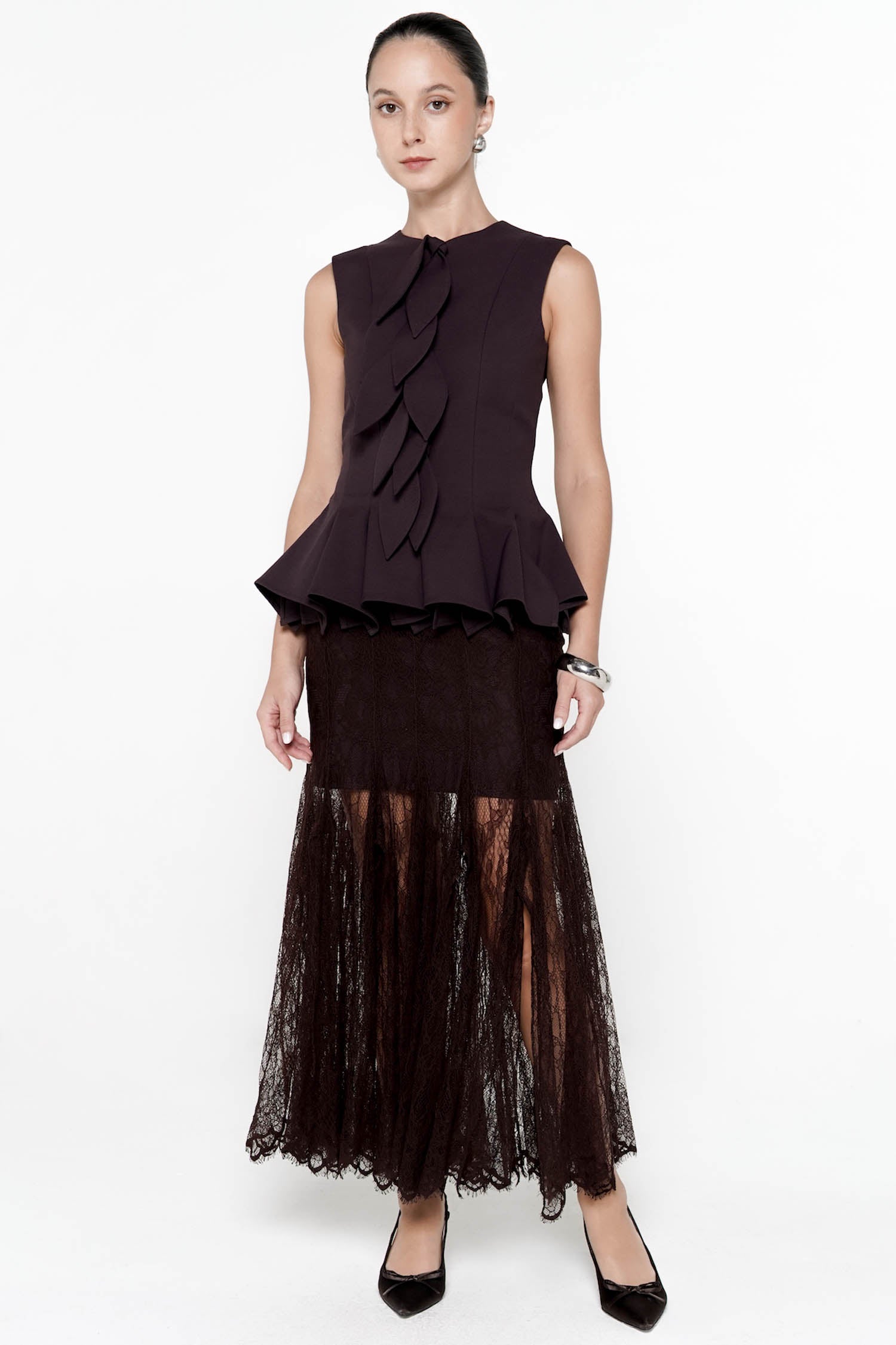 Rayna Skirt With Mini Lining in Espresso