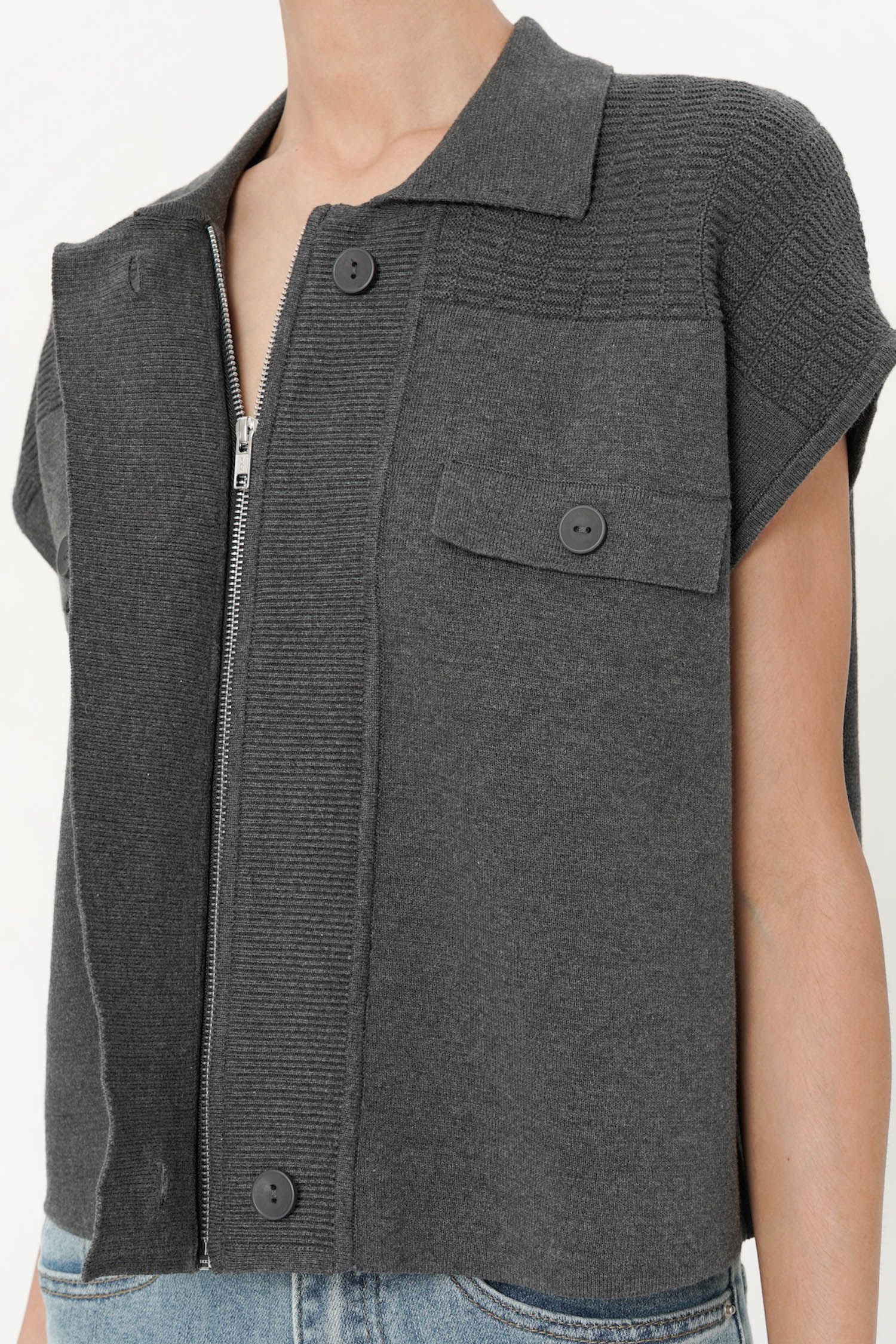 Neous Top In Dark Grey