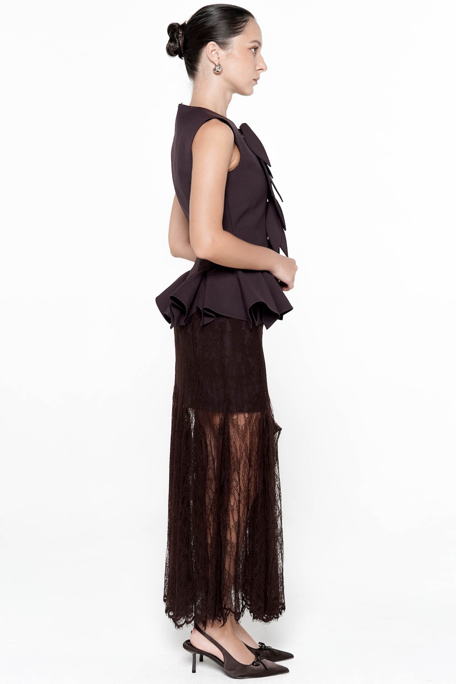 Rayna Skirt With Mini Lining in Espresso