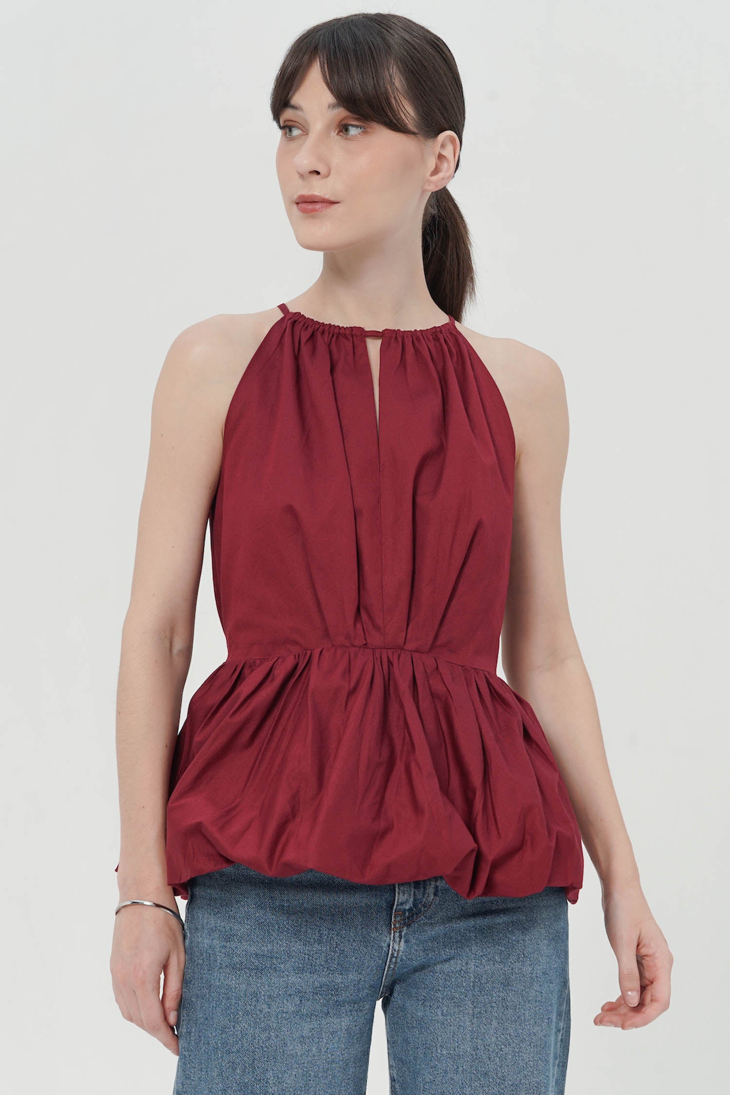 Isle Top In Maroon