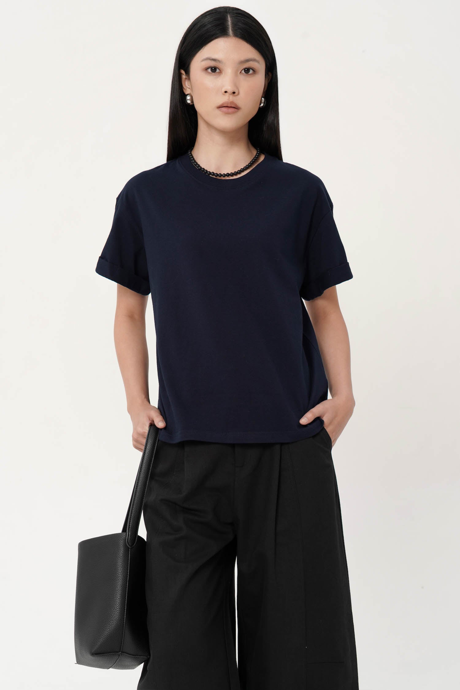 Keegan Boxy T-Shirt In Navy