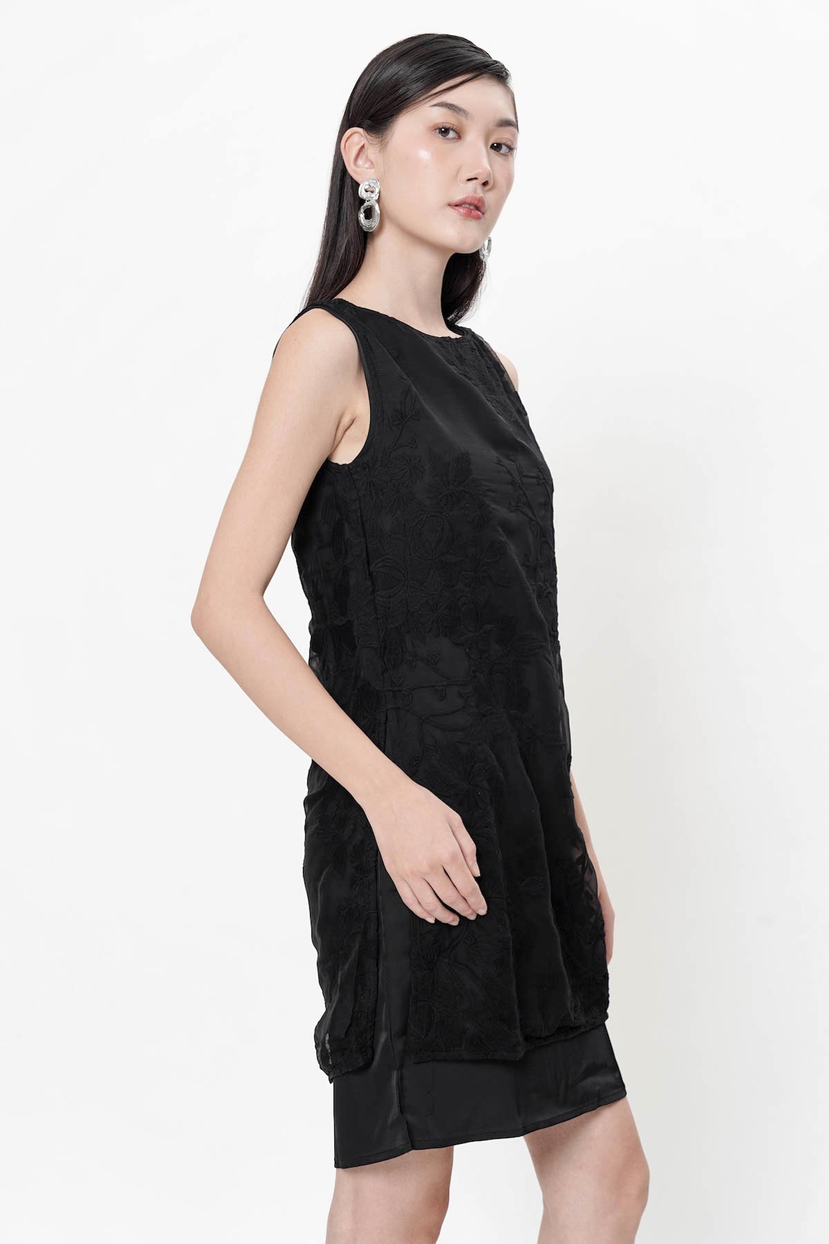 Lucena Lace Mini Dress In Black