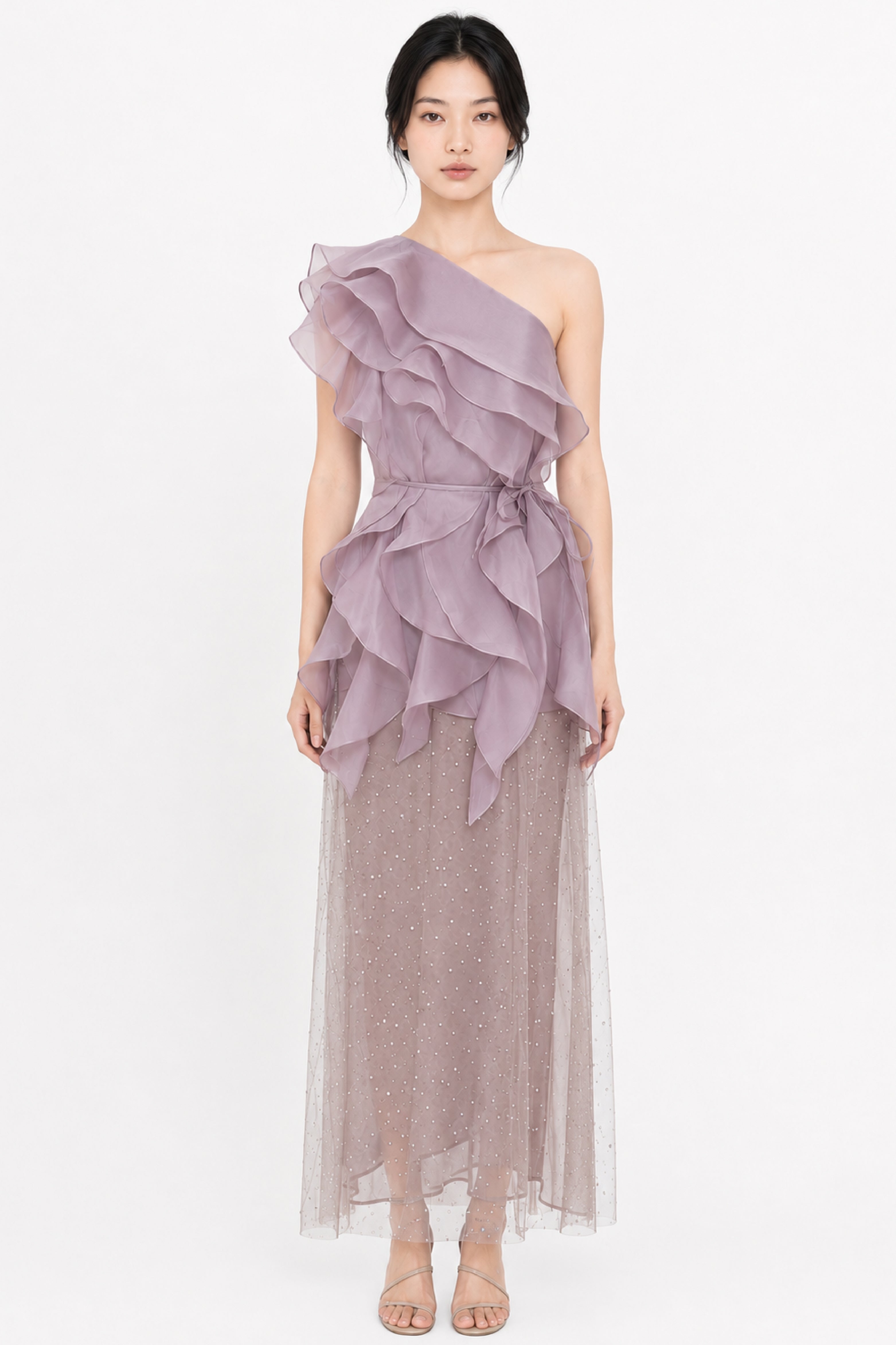 Serene Top With Fiona Skirt Gray