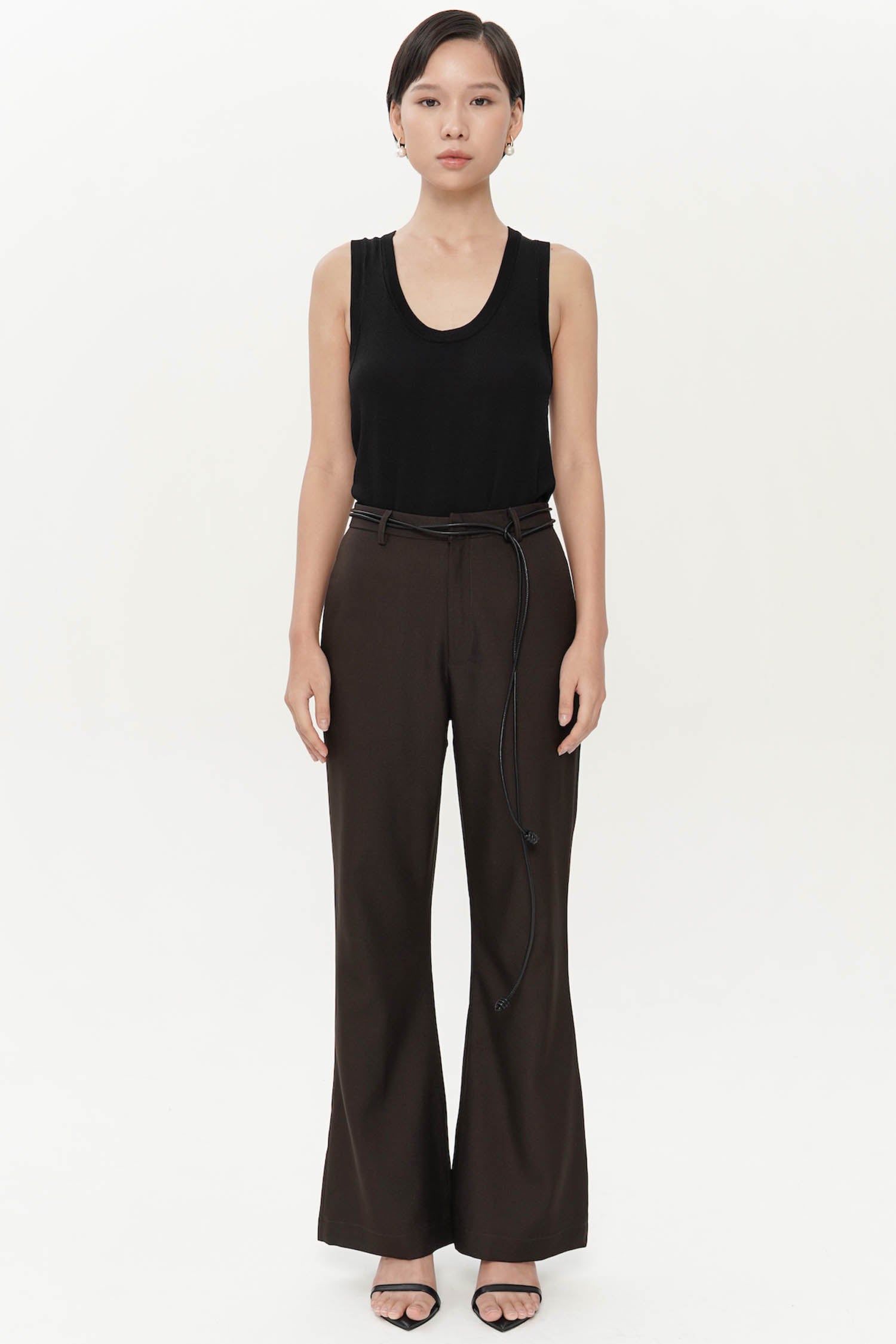 Mercer Tailored Trousers In Espresso