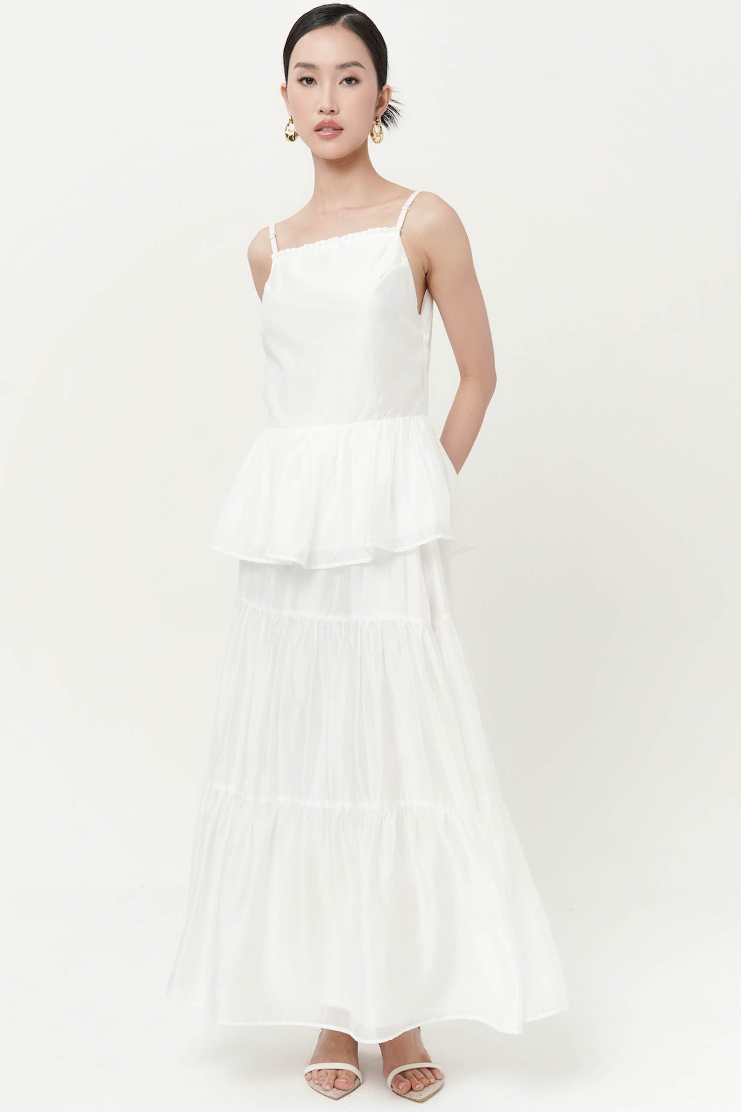 Simone Sheer Skirt In White