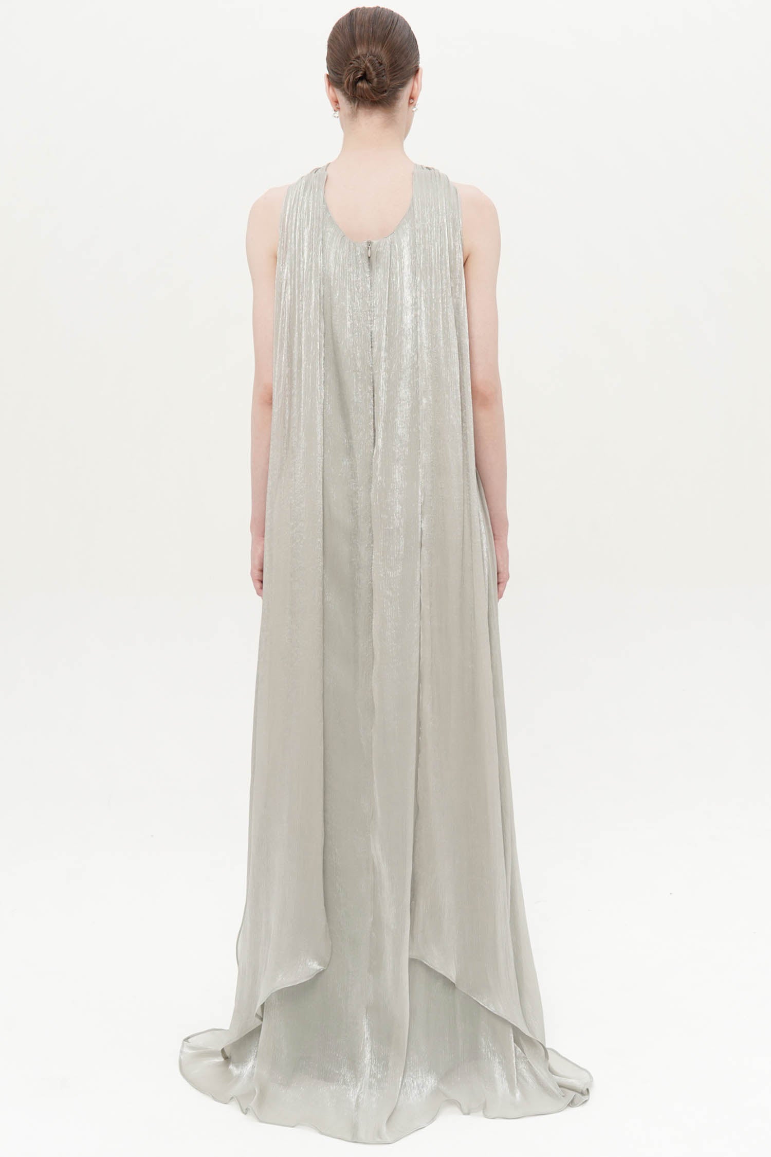 Sylena Maxi Halter Dress In Sage