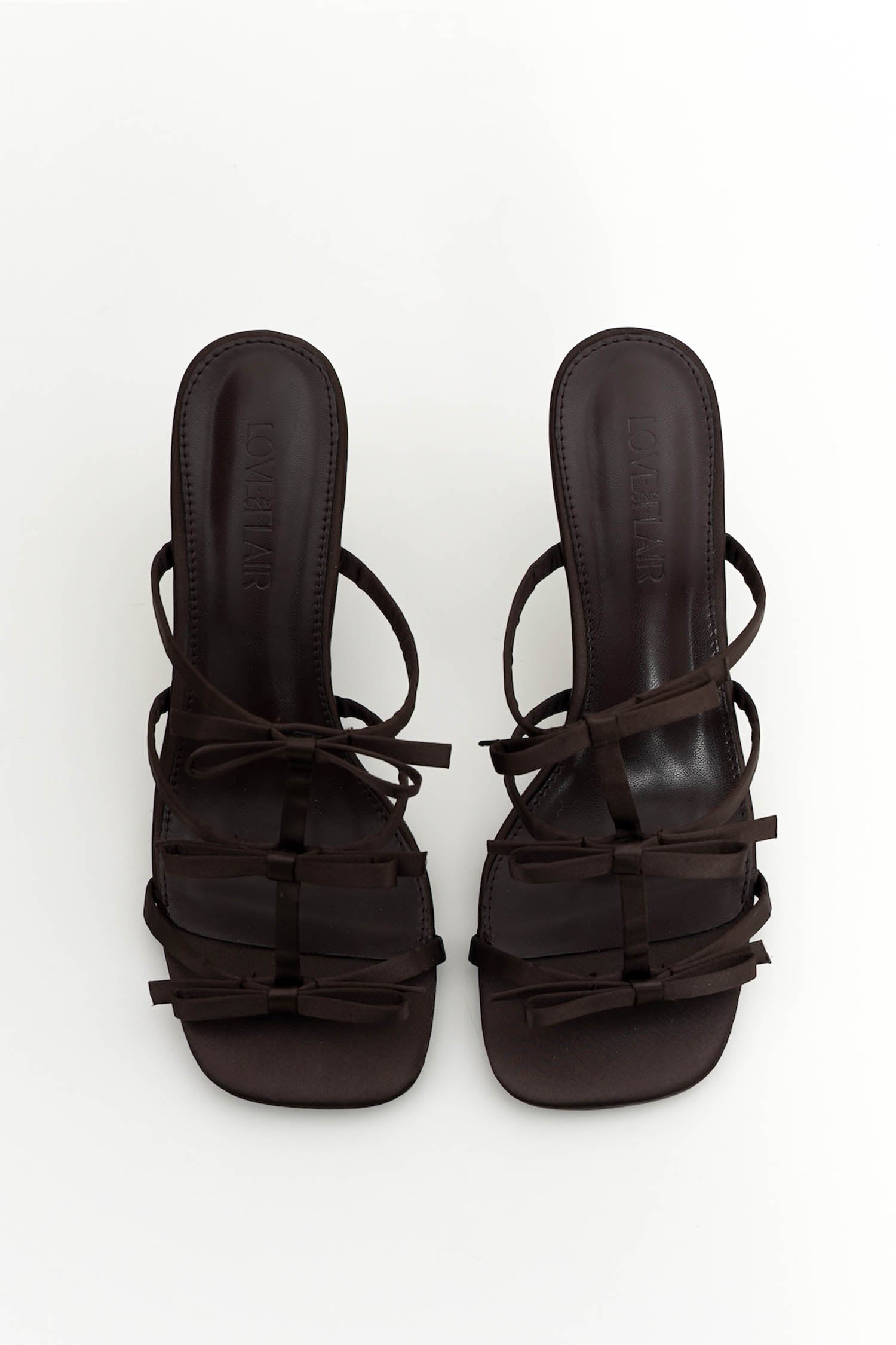 Norita Bow Heeled Sandal in Espresso