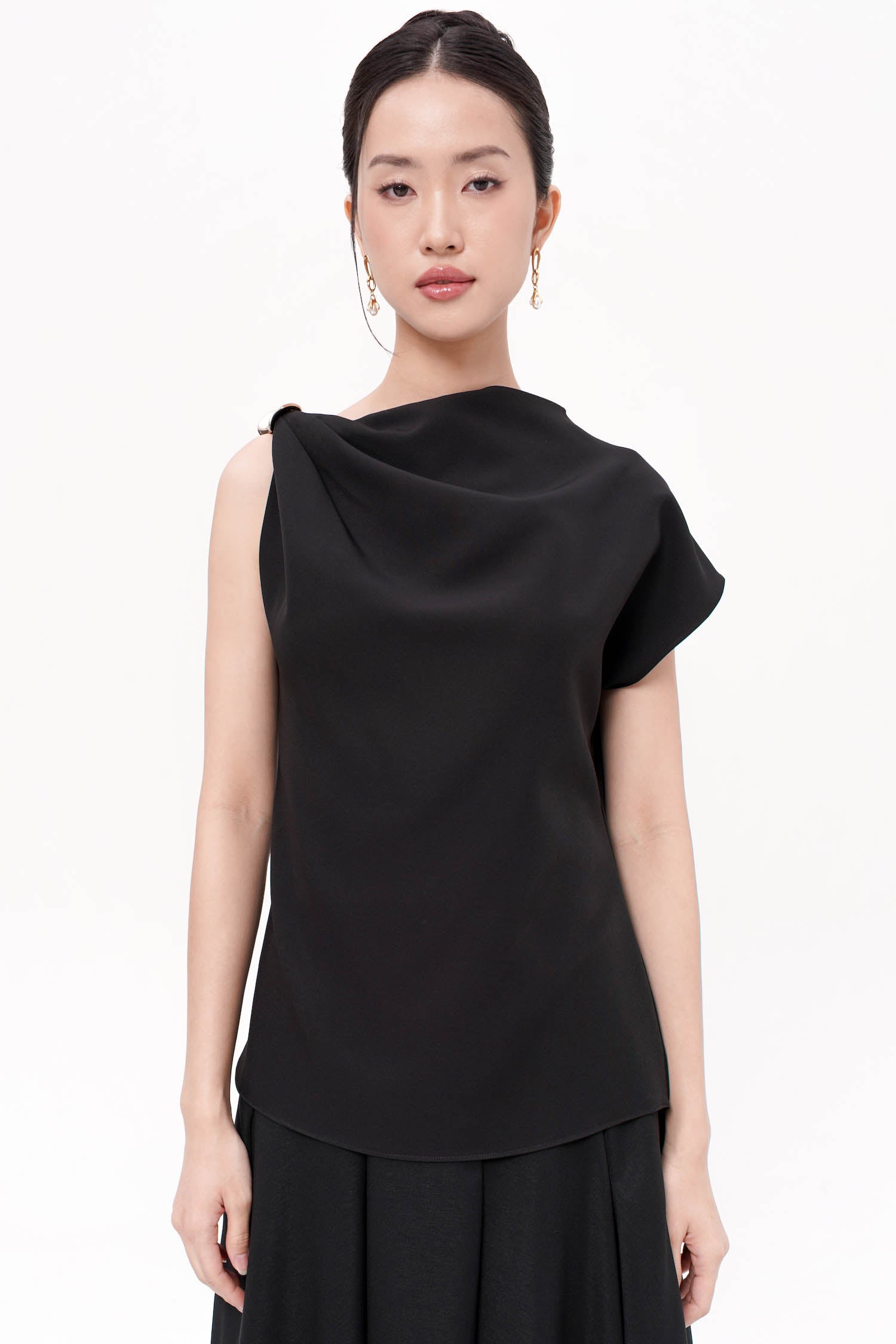 Ambrosia Drape Top In Black