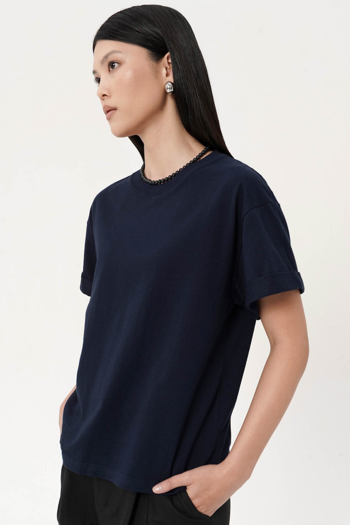 Keegan Boxy T-Shirt In Navy