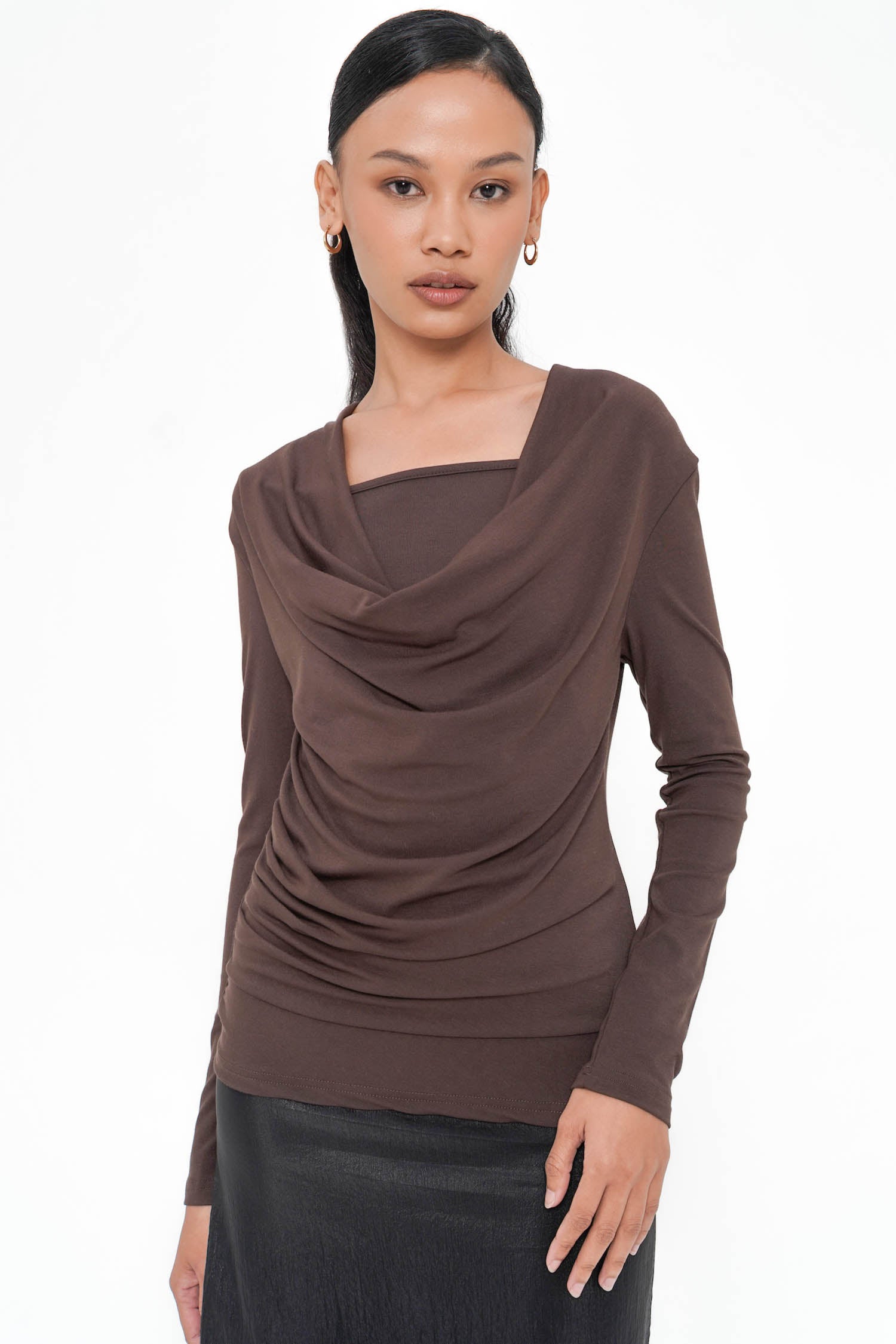 Manor Long Sleeve Top In Espresso