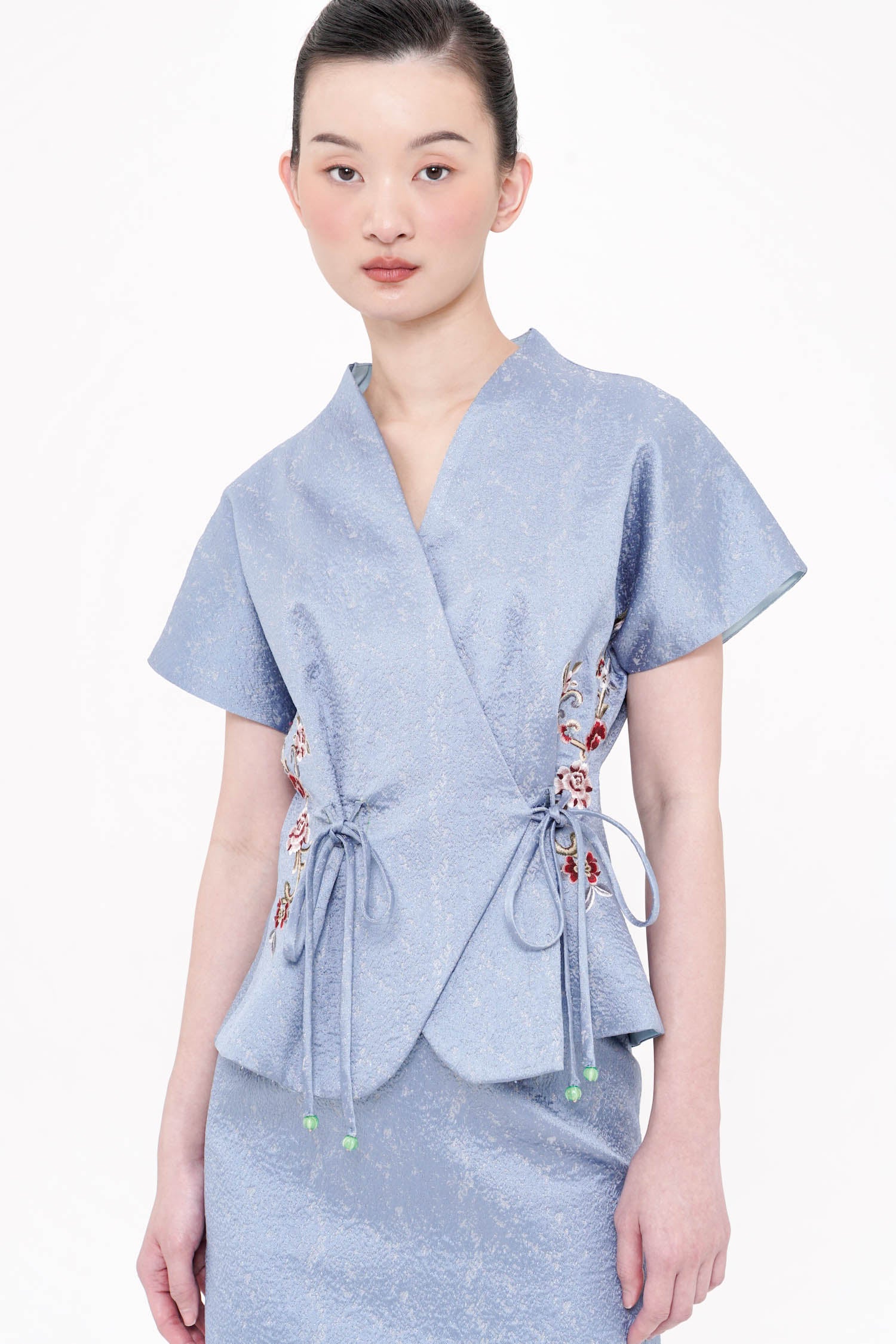 Wufu Tied Top In Blue