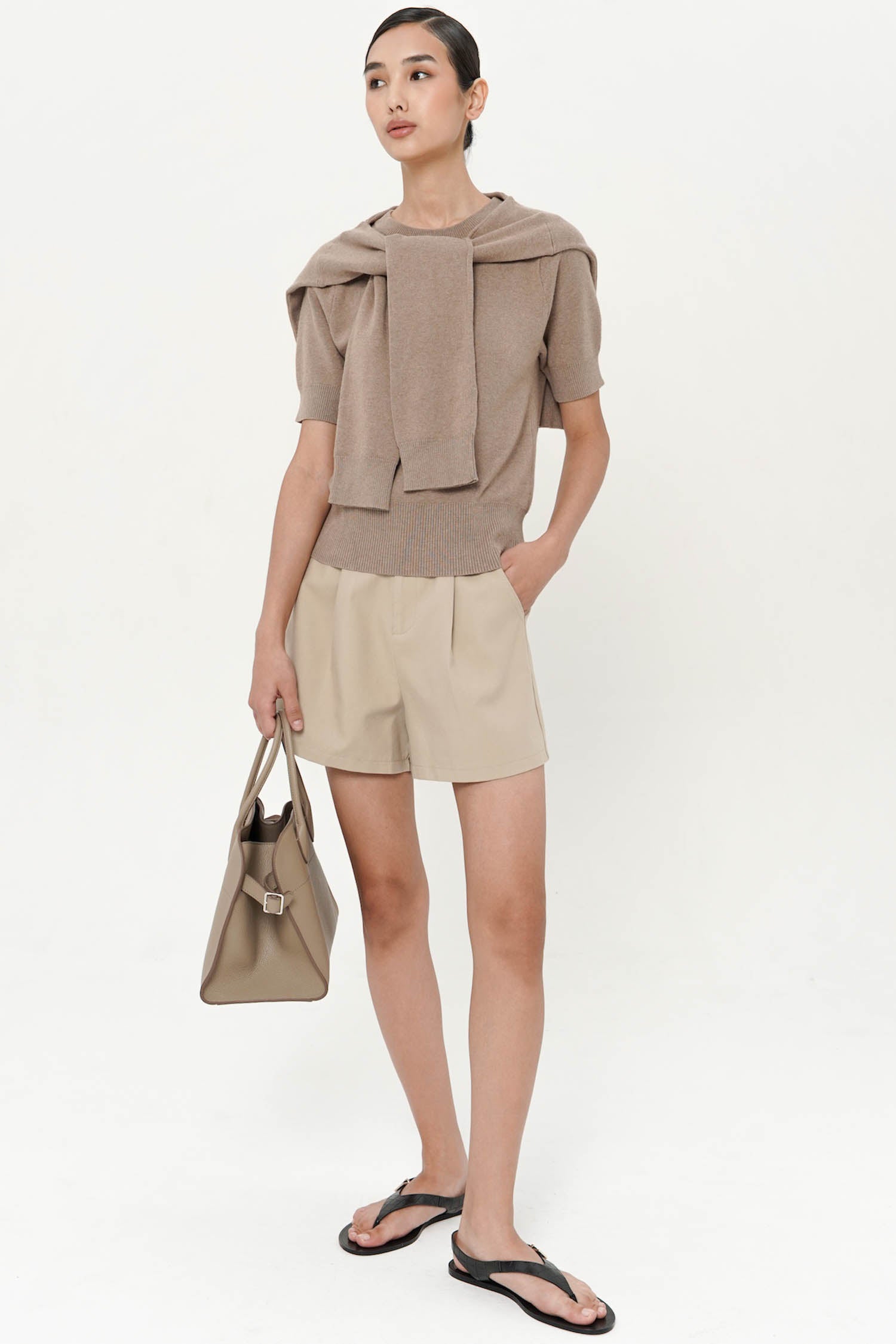 Neiti Two-Piece Top In Mocha Knit