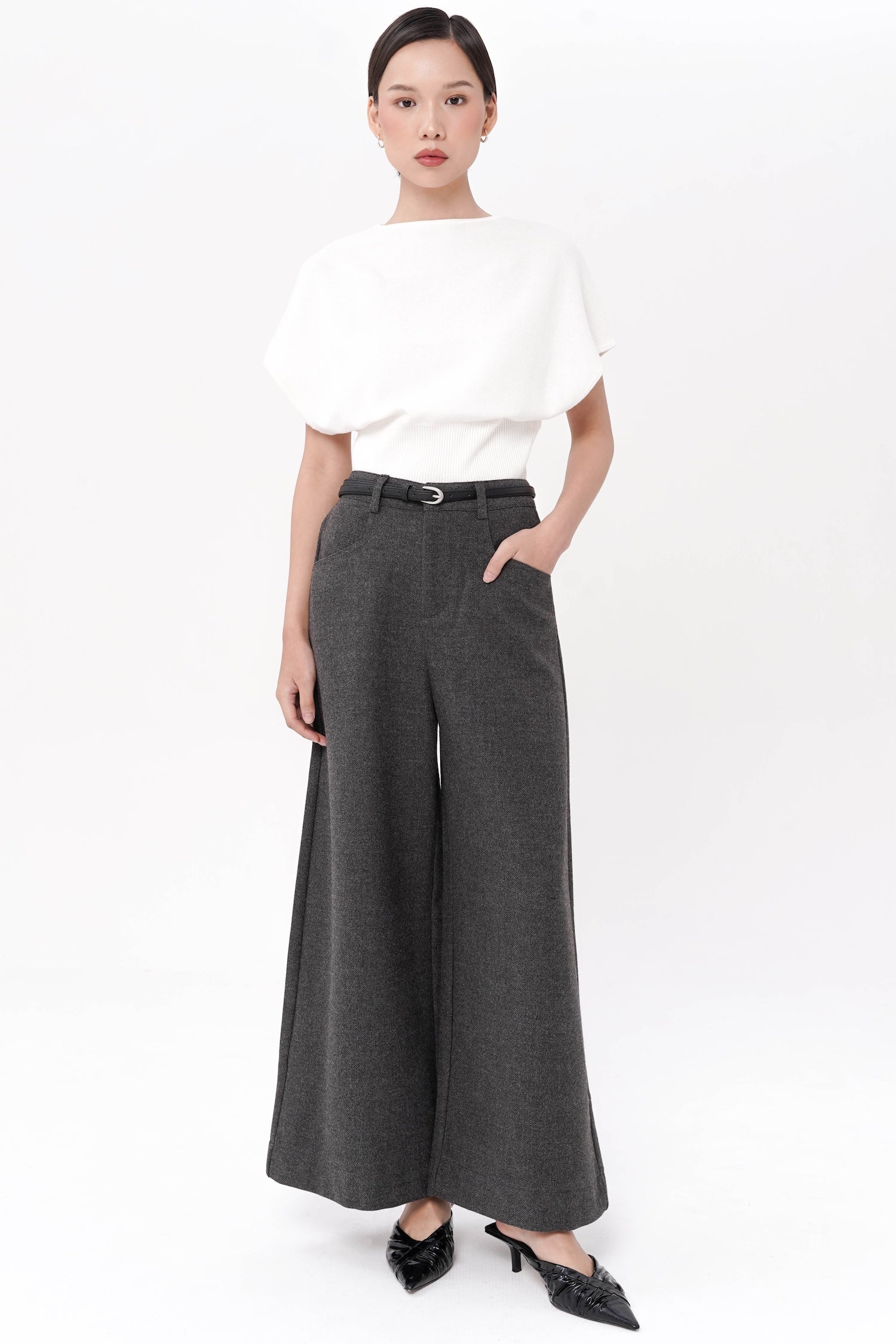Morgan Trousers In Dark Grey