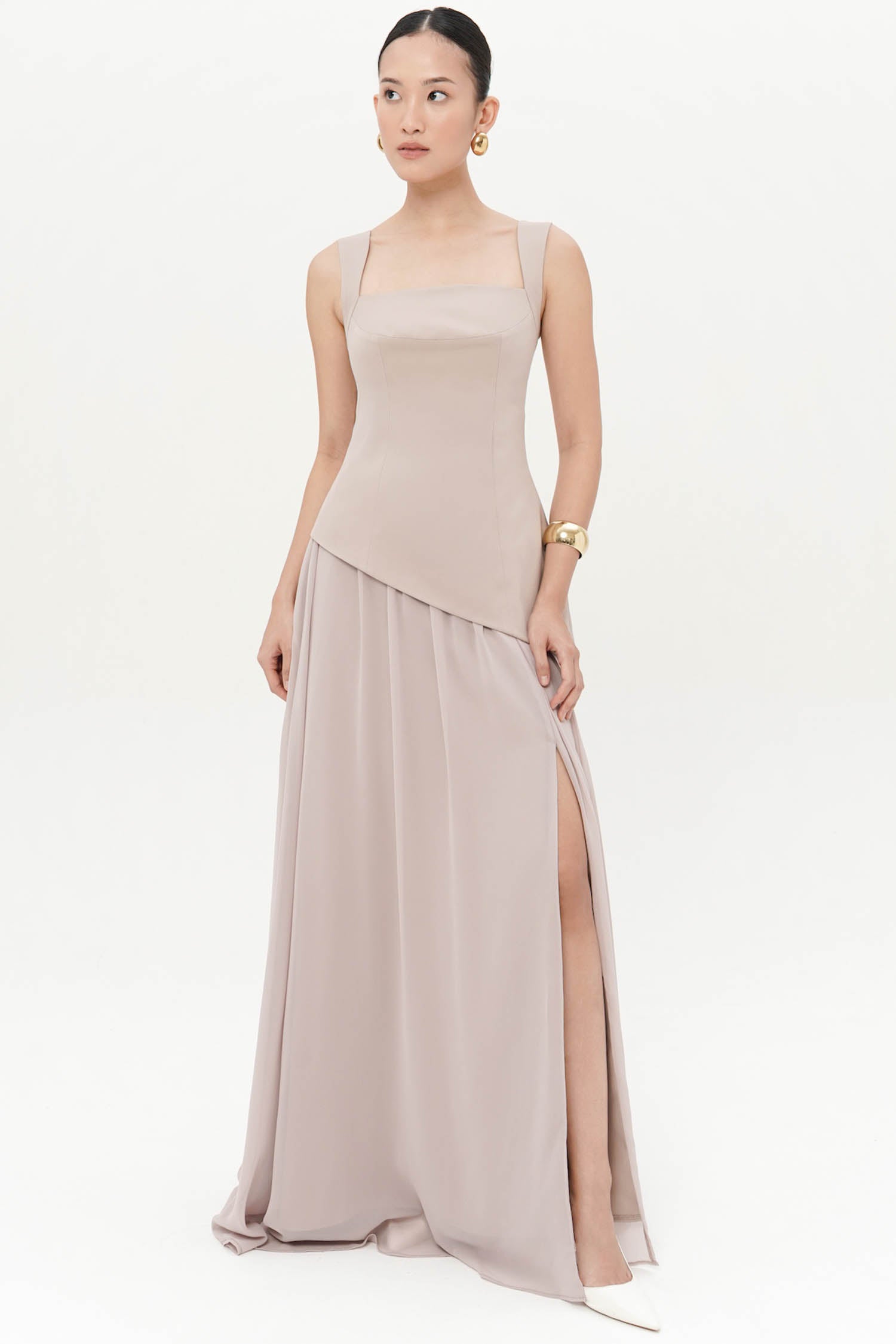 Arivana Two-Piece Dress In Nude