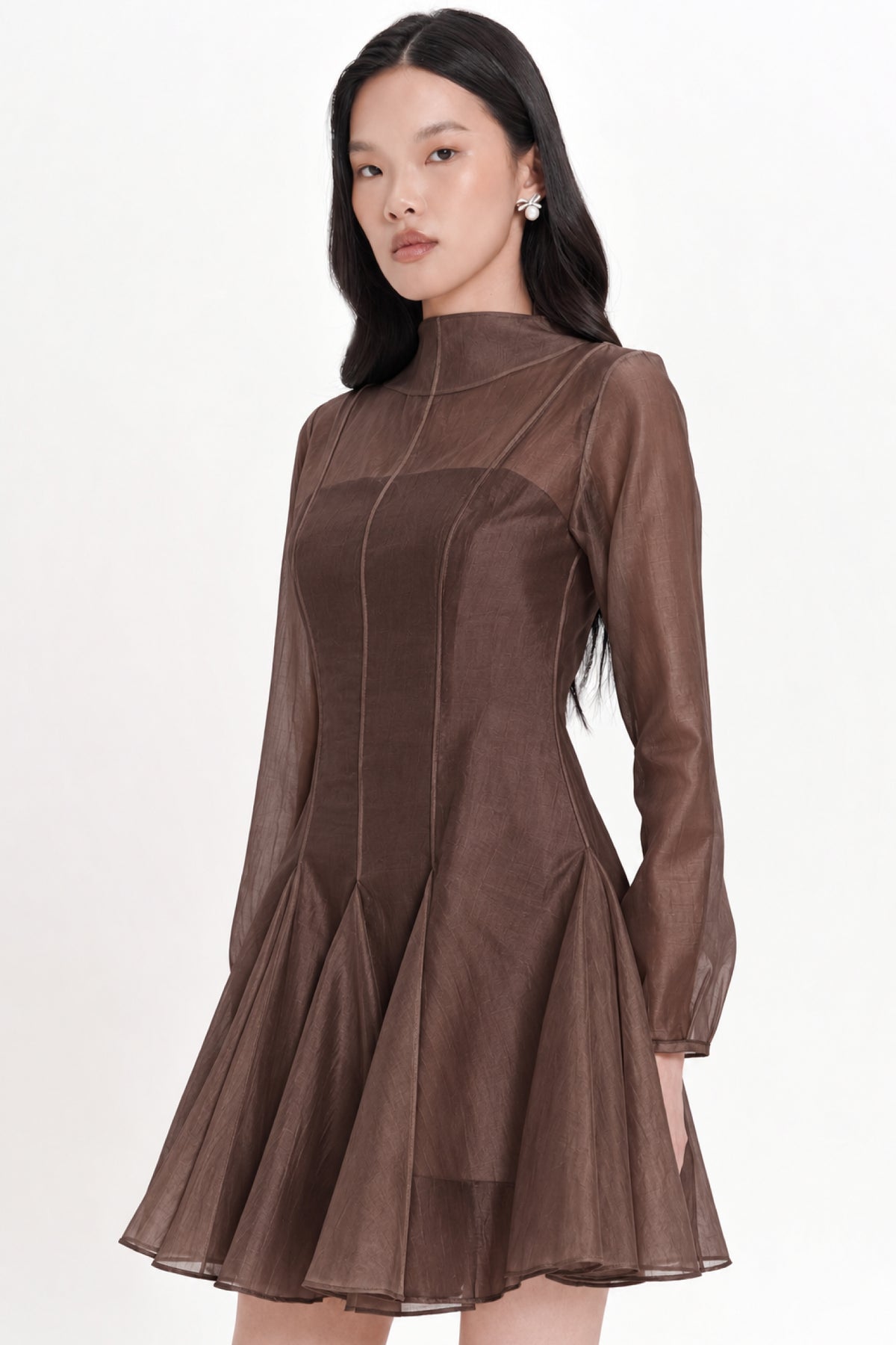 Truette Two-piece Mini Dress In Espresso