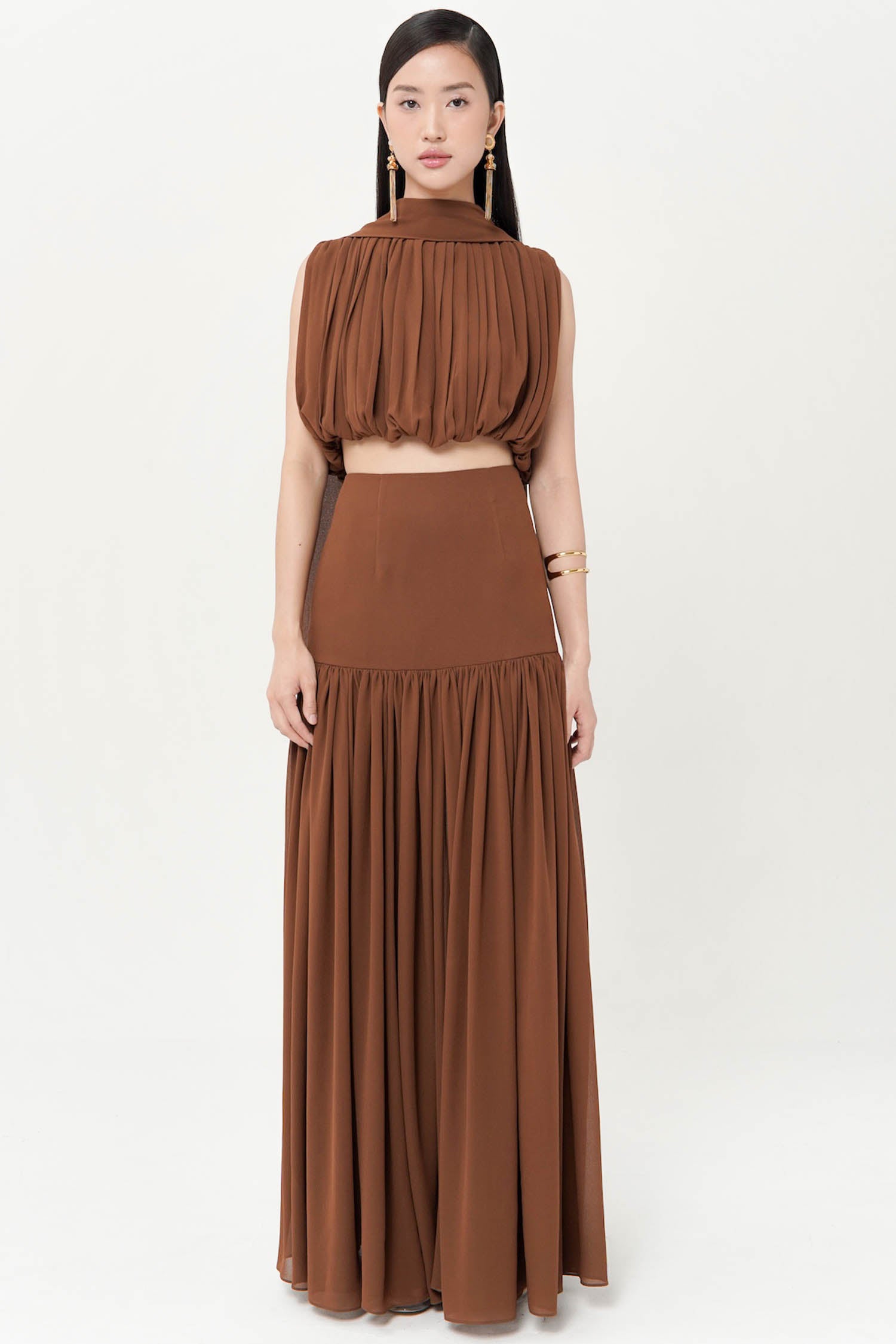 Meurice Skirt in Coffee Brown