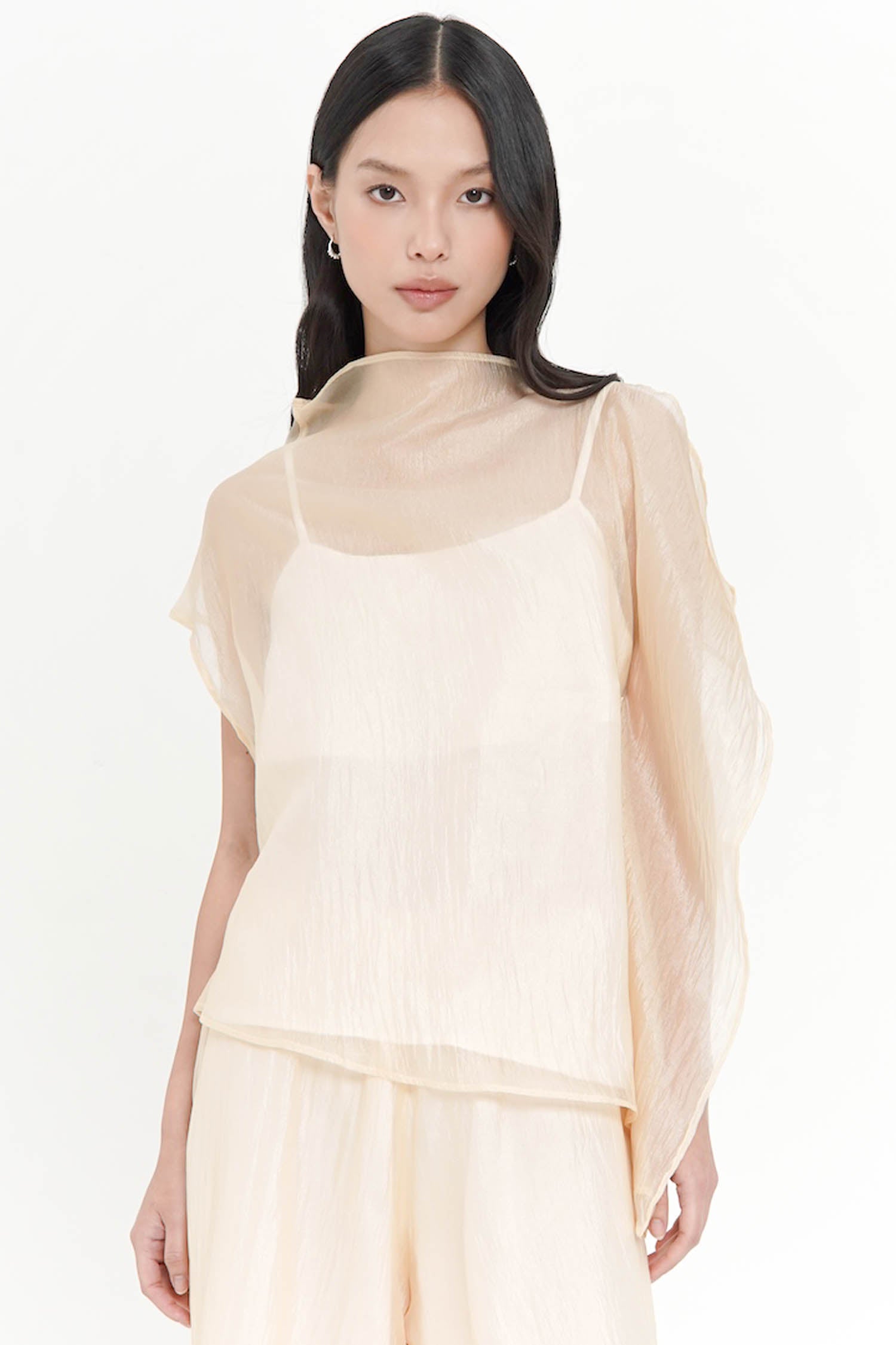 Jire Translucent Two-piece Top In Butter
