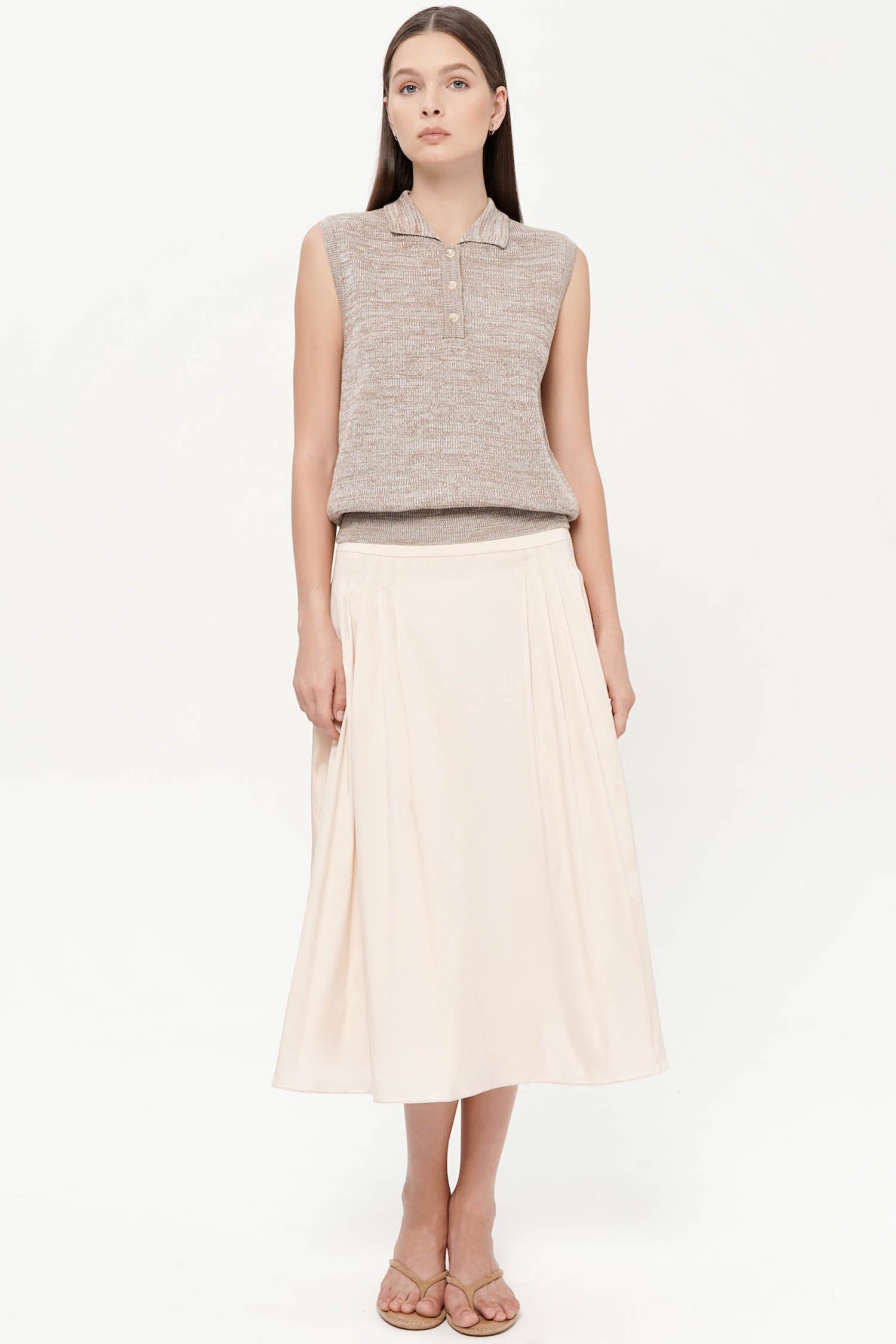 Perse Vest In Espresso