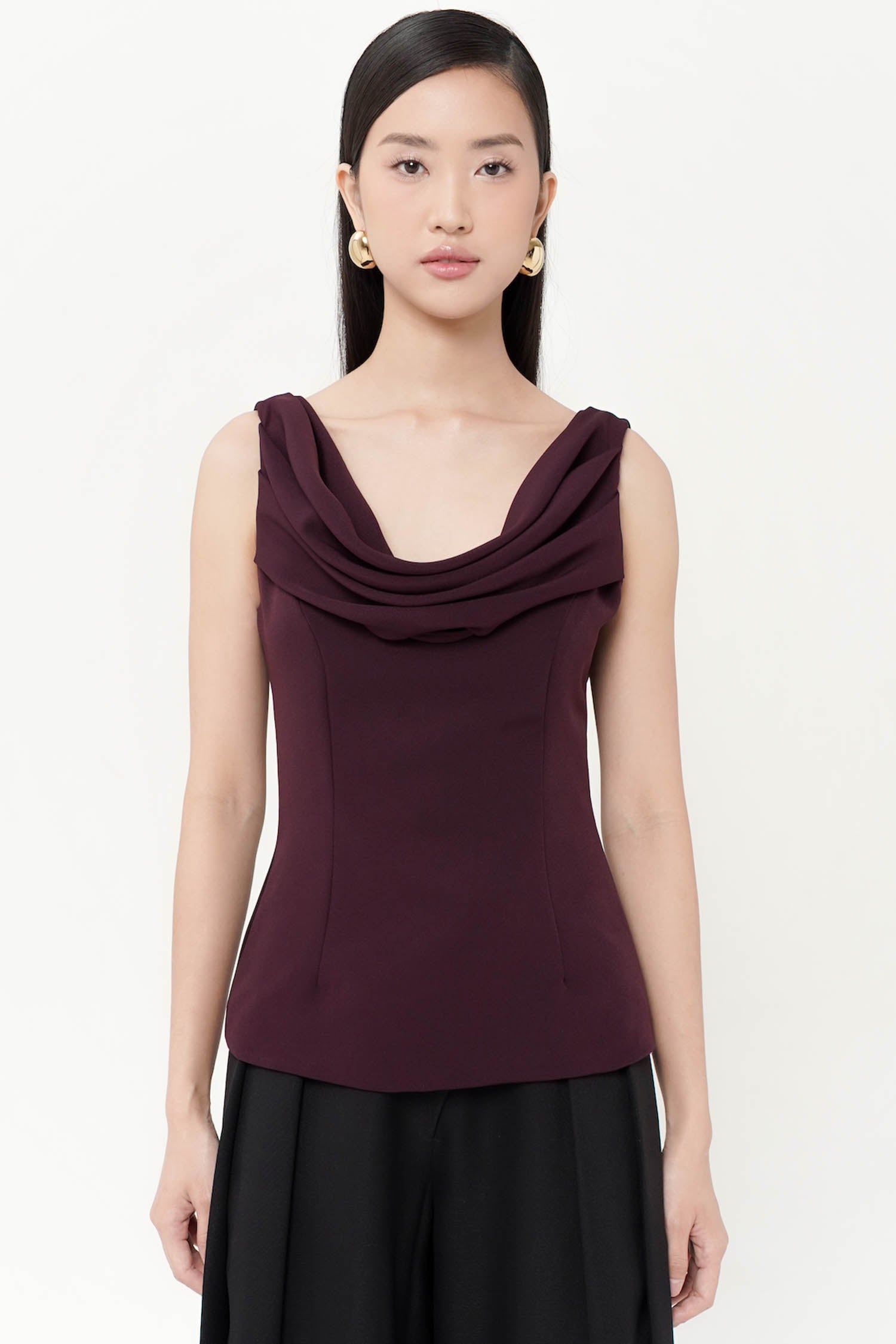 Bowbow Backless Top In Burgundy