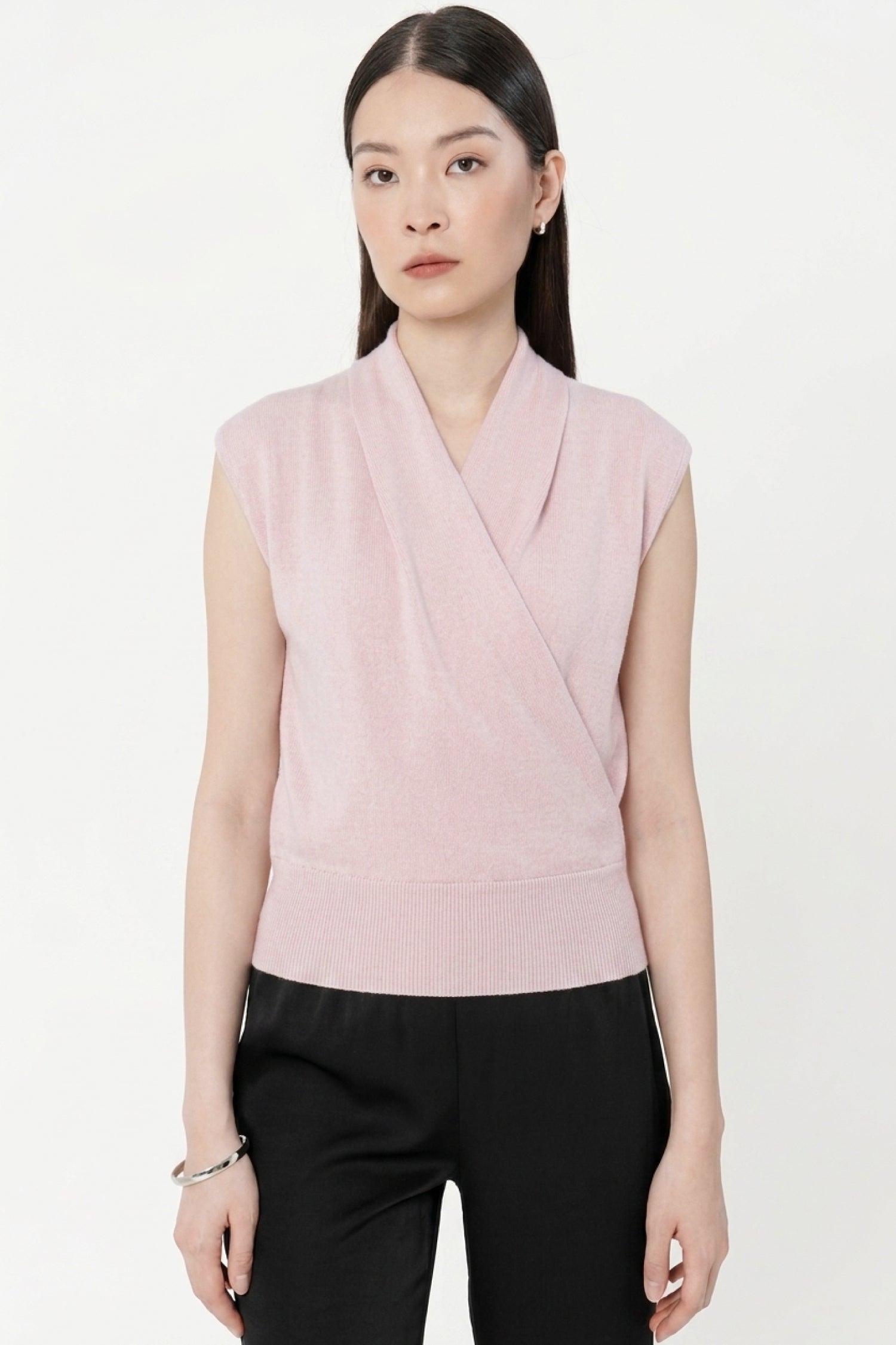Ciren Wrap Top In Pink