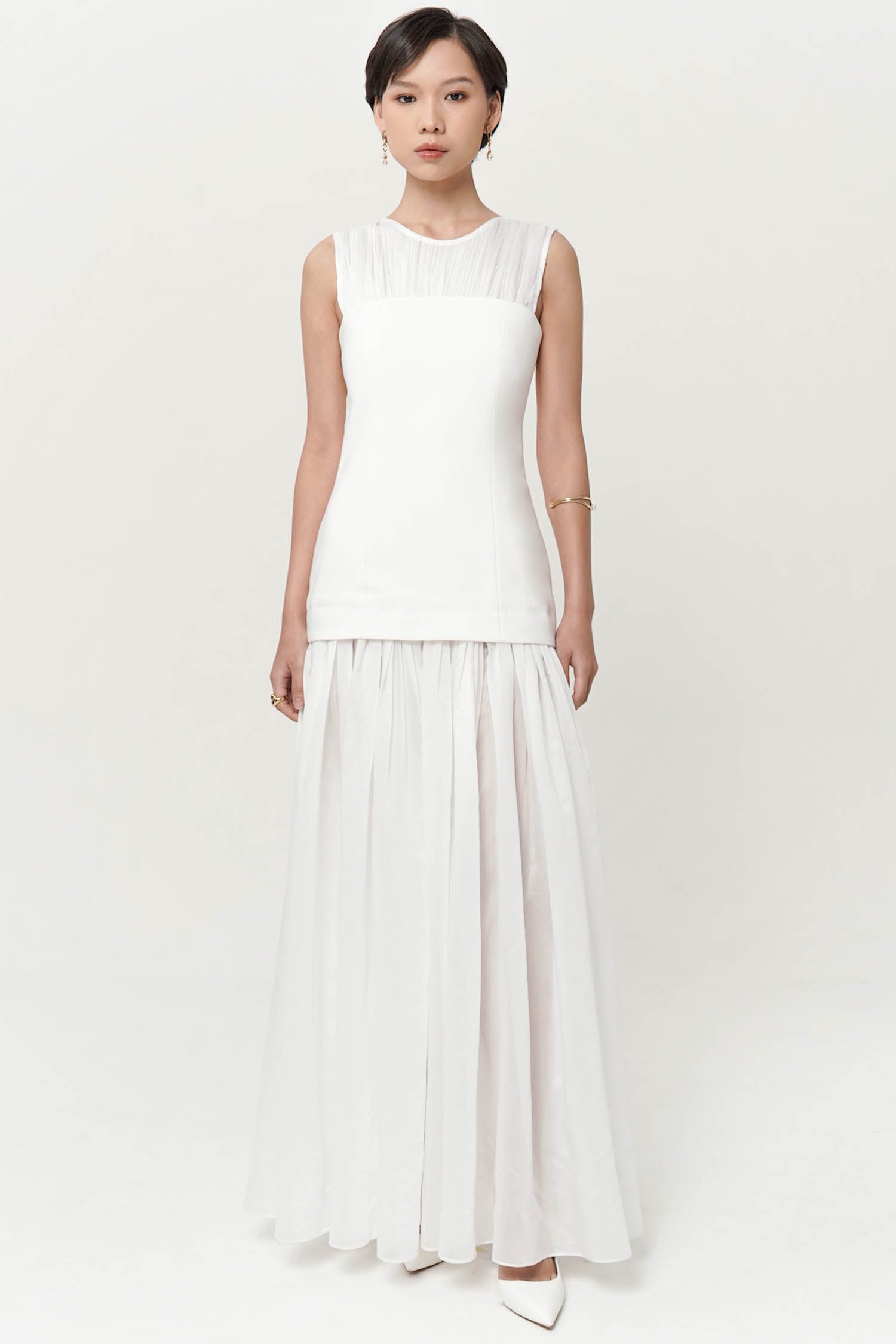 Peonia Dress In White