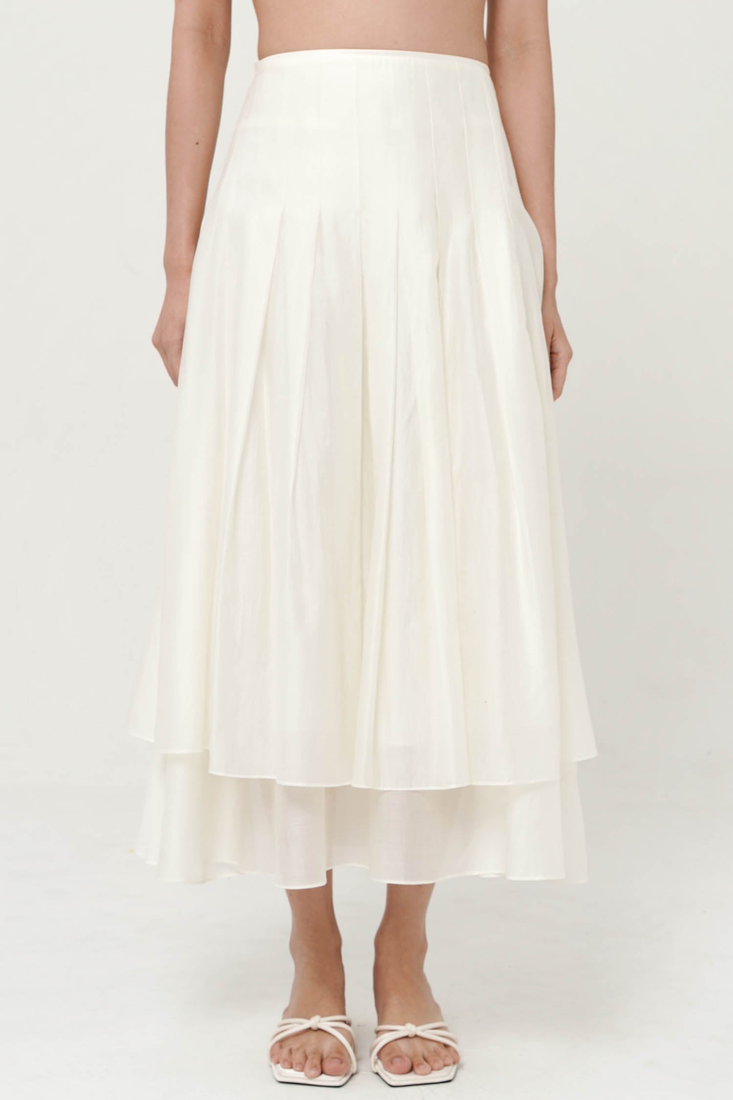 Lane Sheer Skirt In Ivory