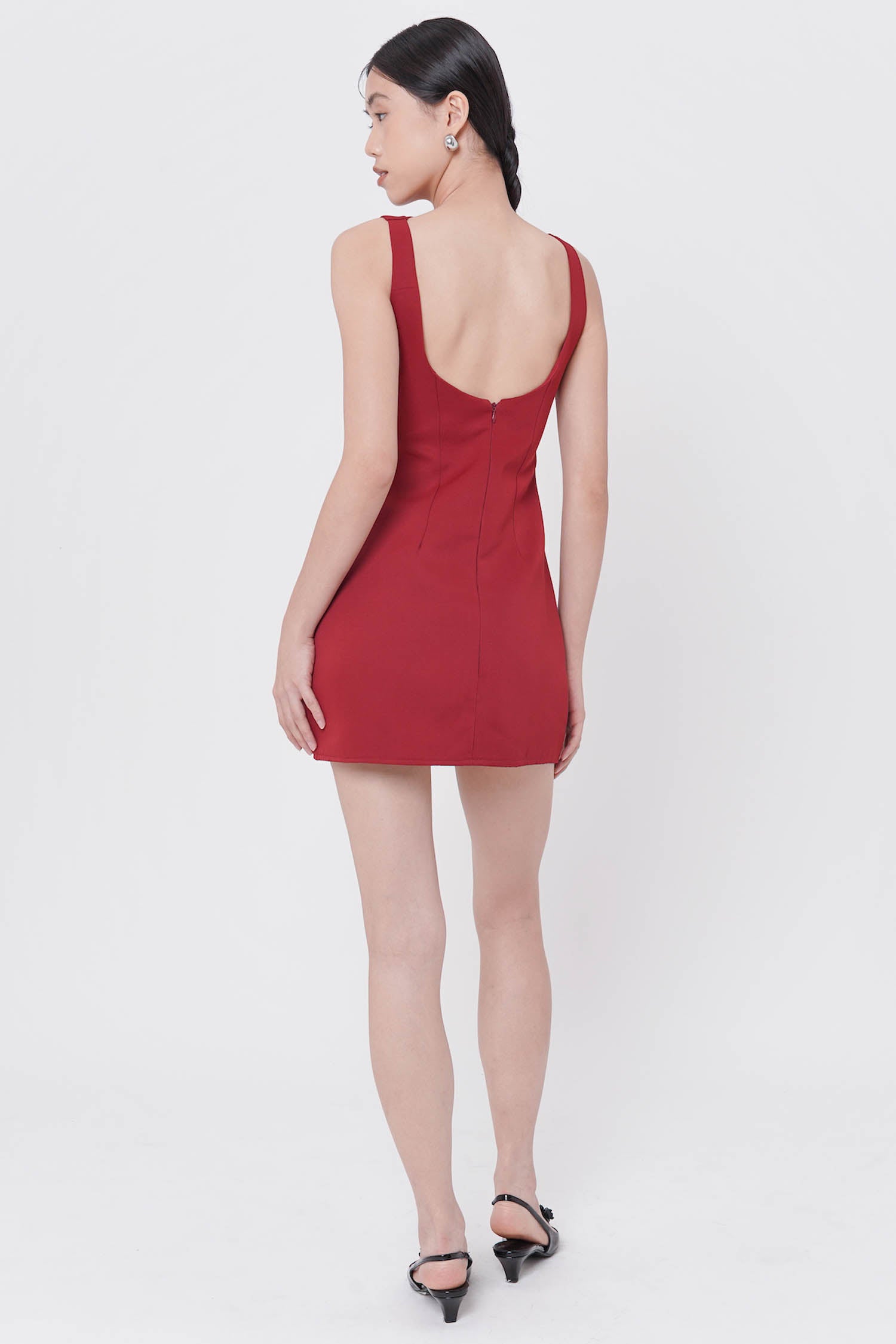 Fenix Mini Dress In Maroon