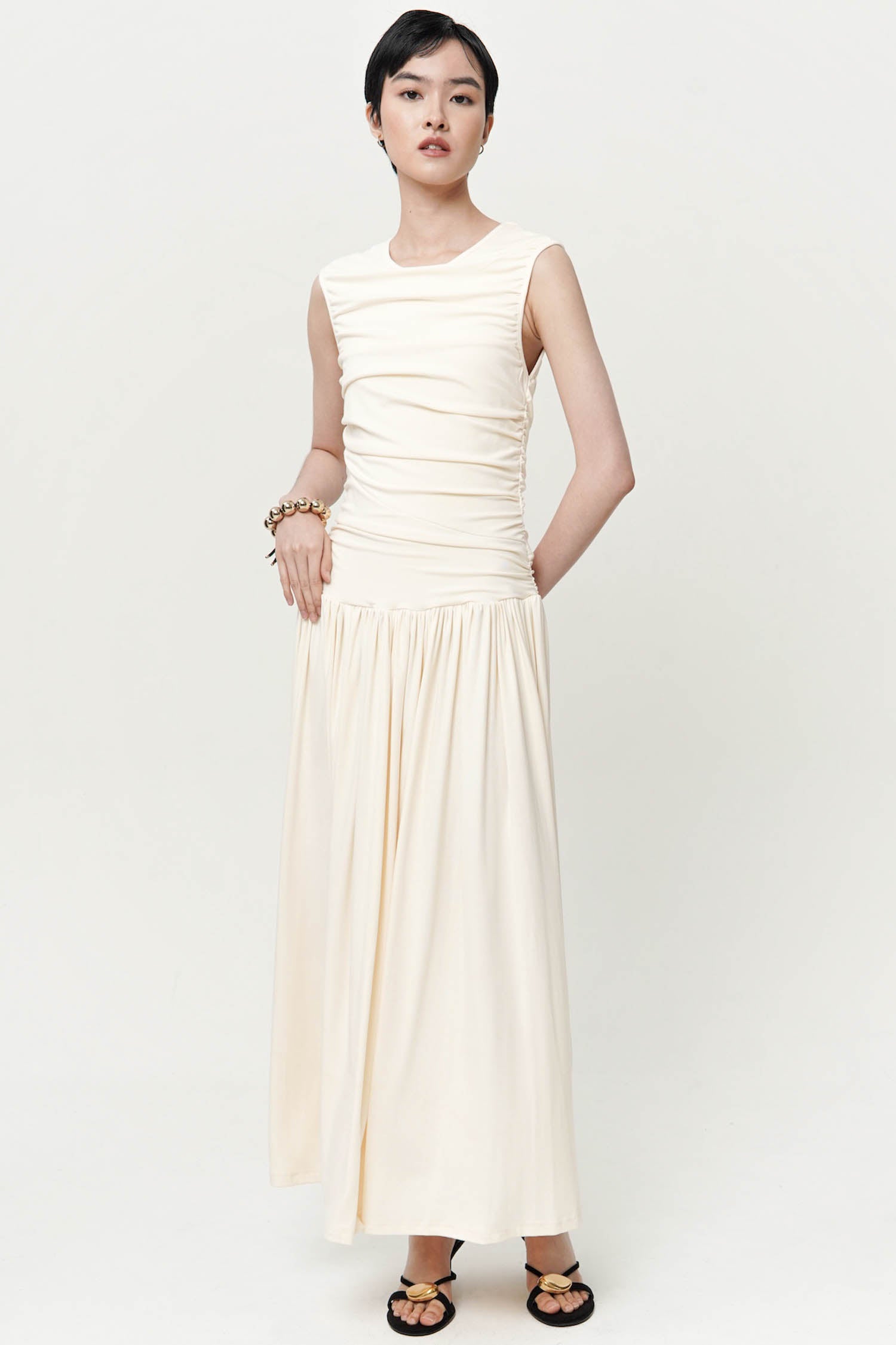 Amai Maxi Dress In Creme