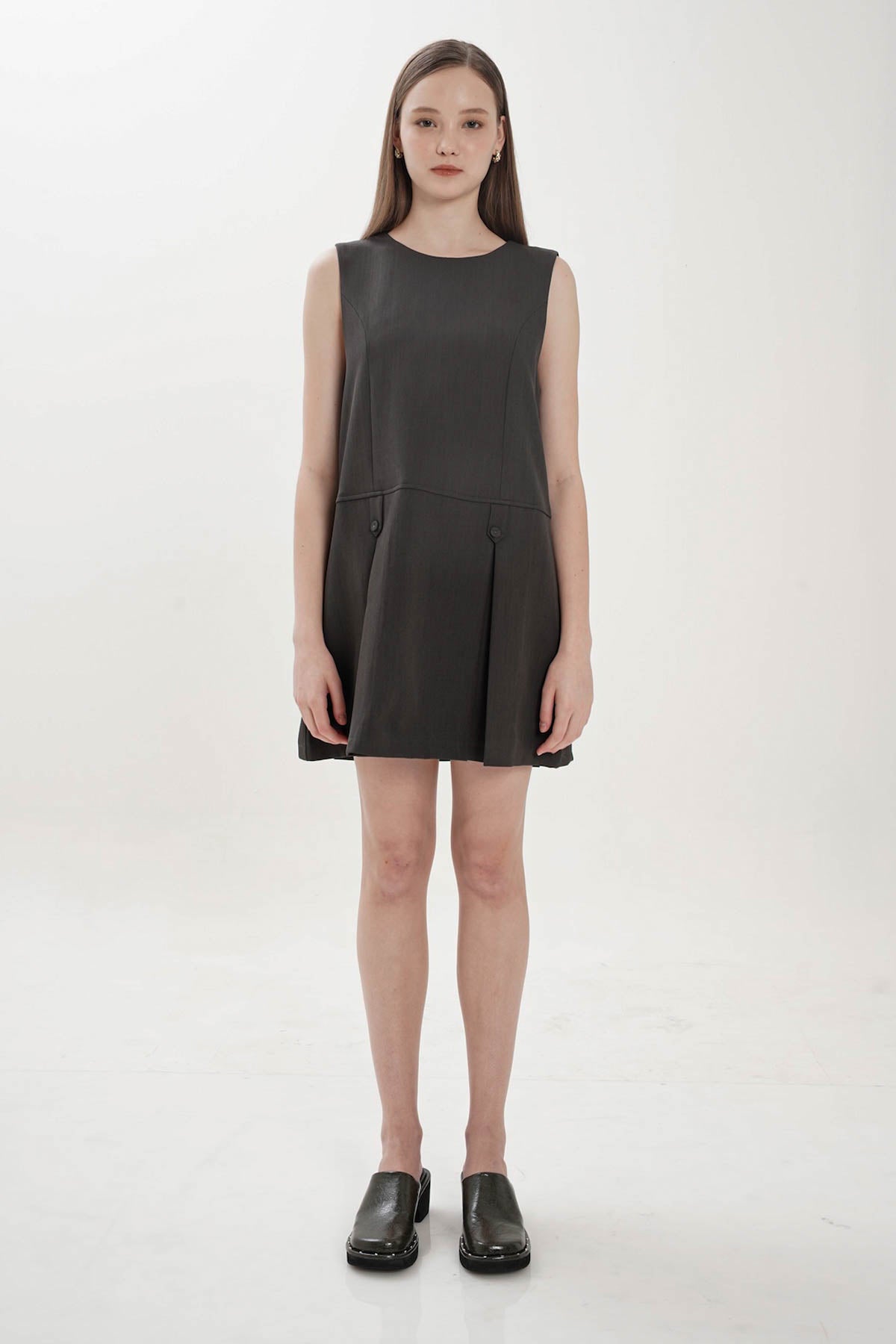 Cadia Mini Dress in Grey (LAST PIECE)