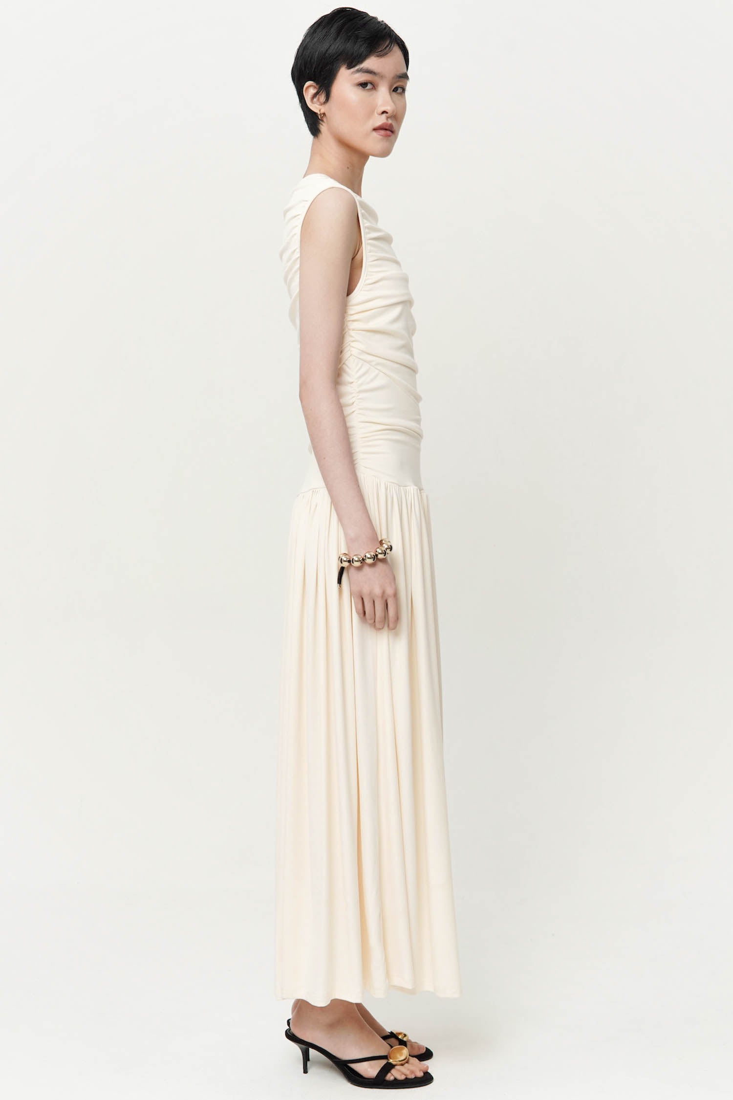 Amai Maxi Dress In Creme