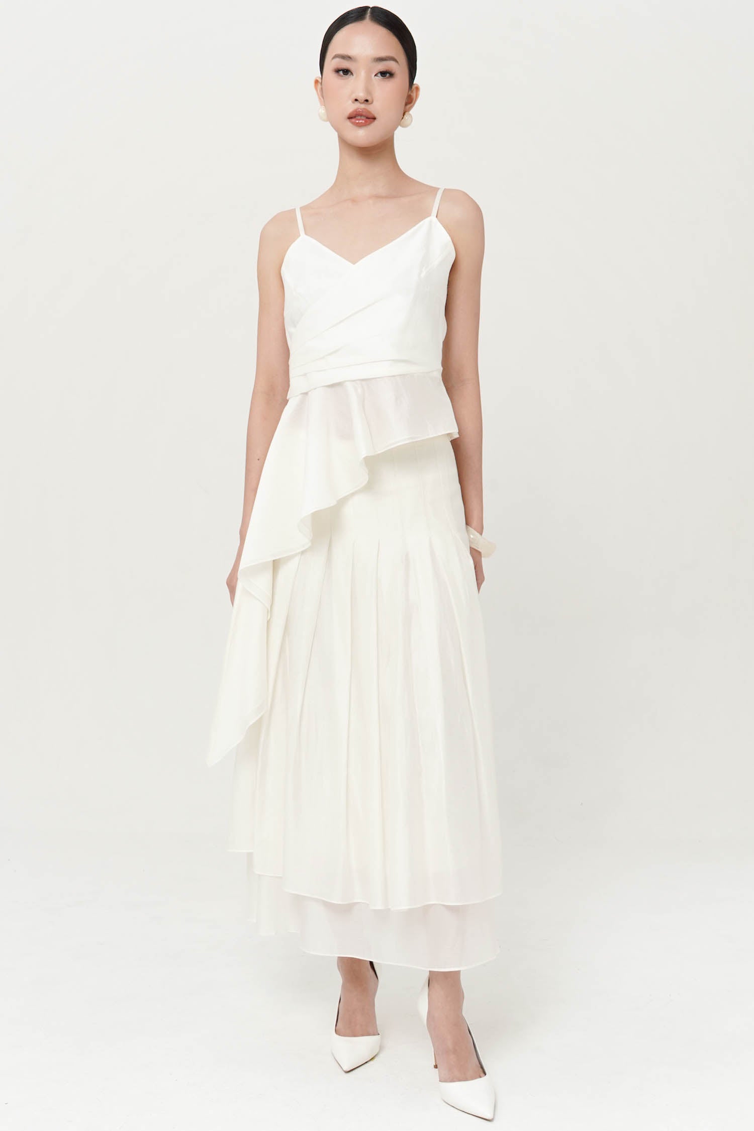 Lane Assymetric Top In Ivory