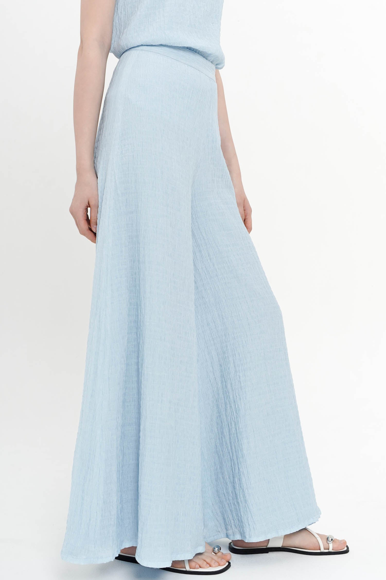 Santina Wide Leg Pants In Blue