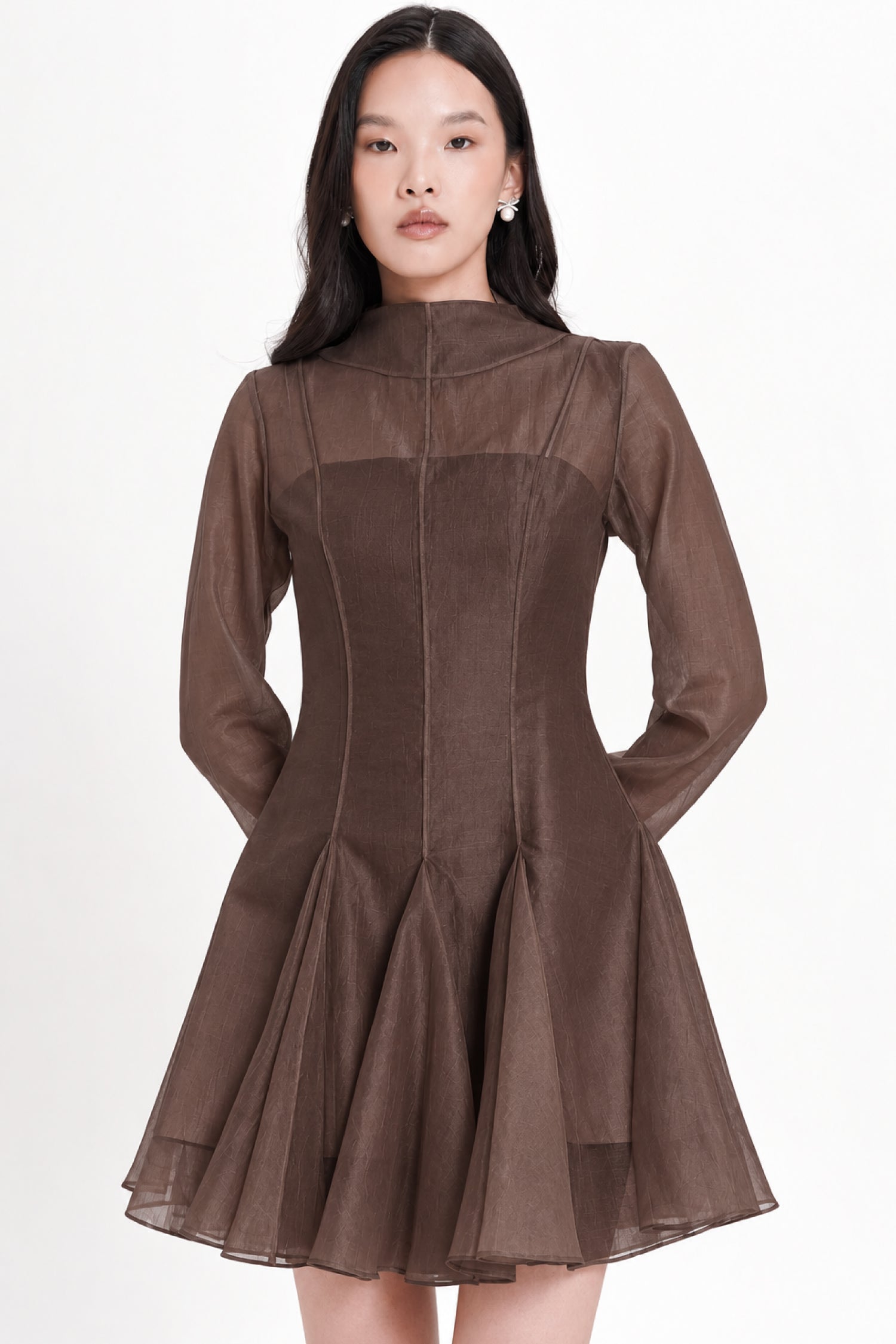 Truette Two-piece Mini Dress In Espresso