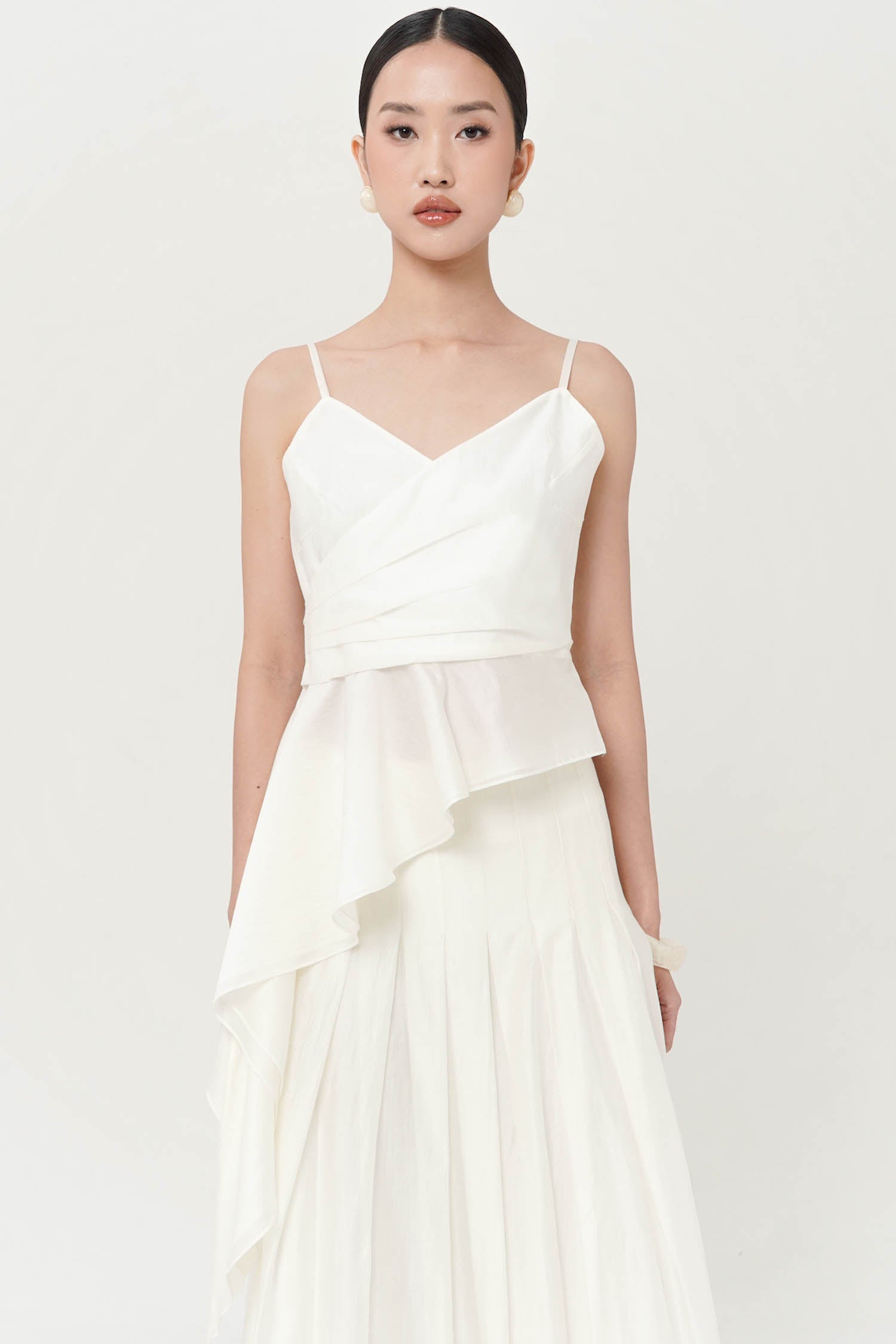 Lane Assymetric Top In Ivory