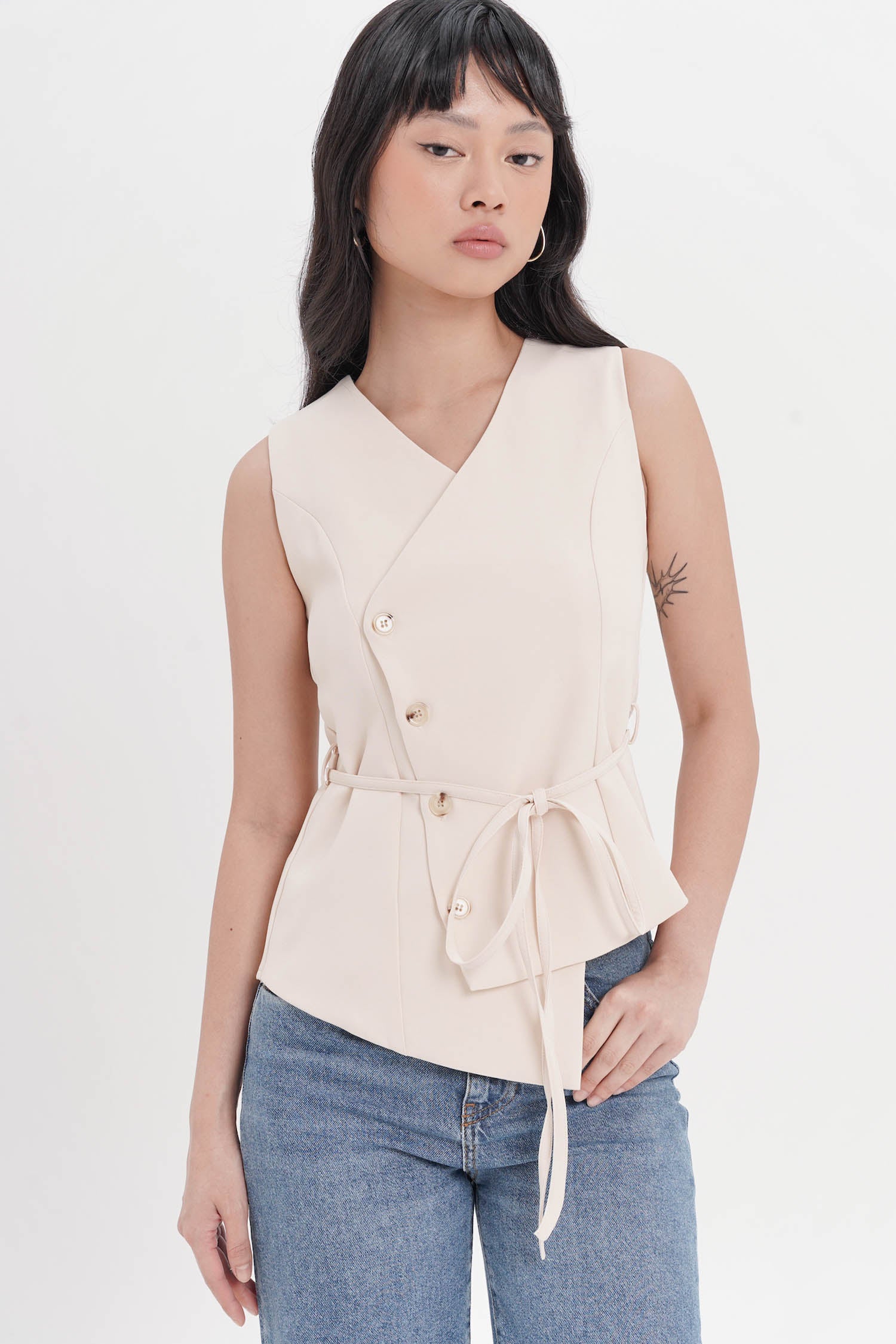 Bertha Top in Cream