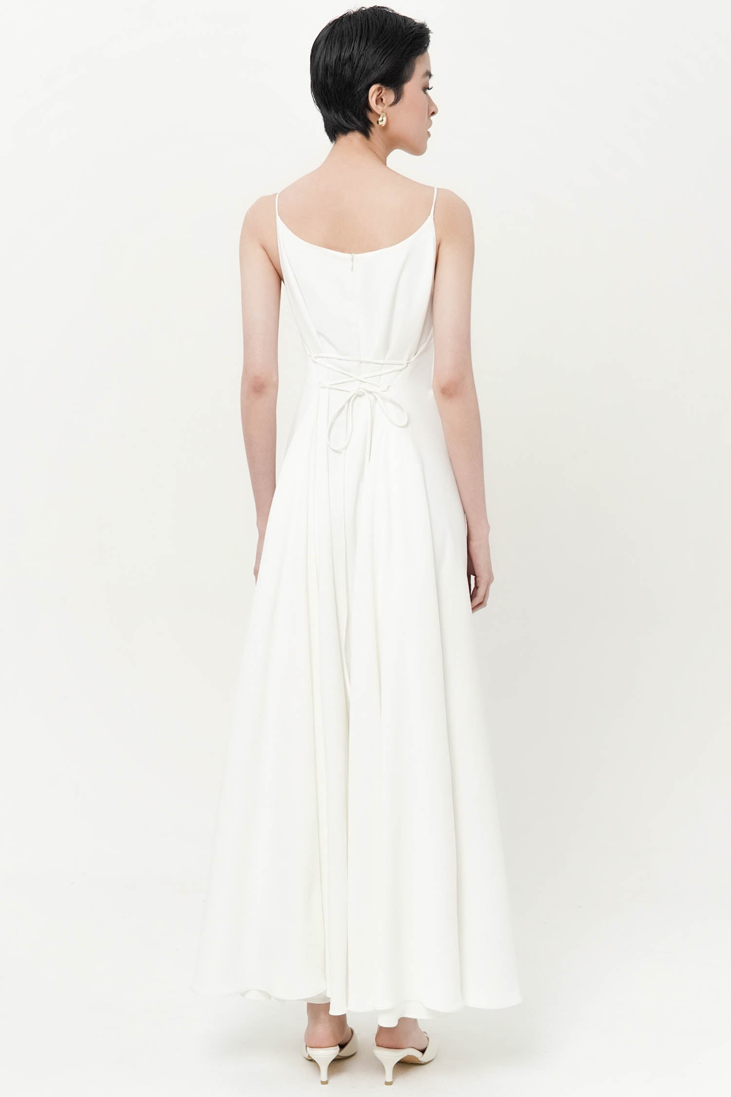 Dory Floral Maxi Dress In Silky White