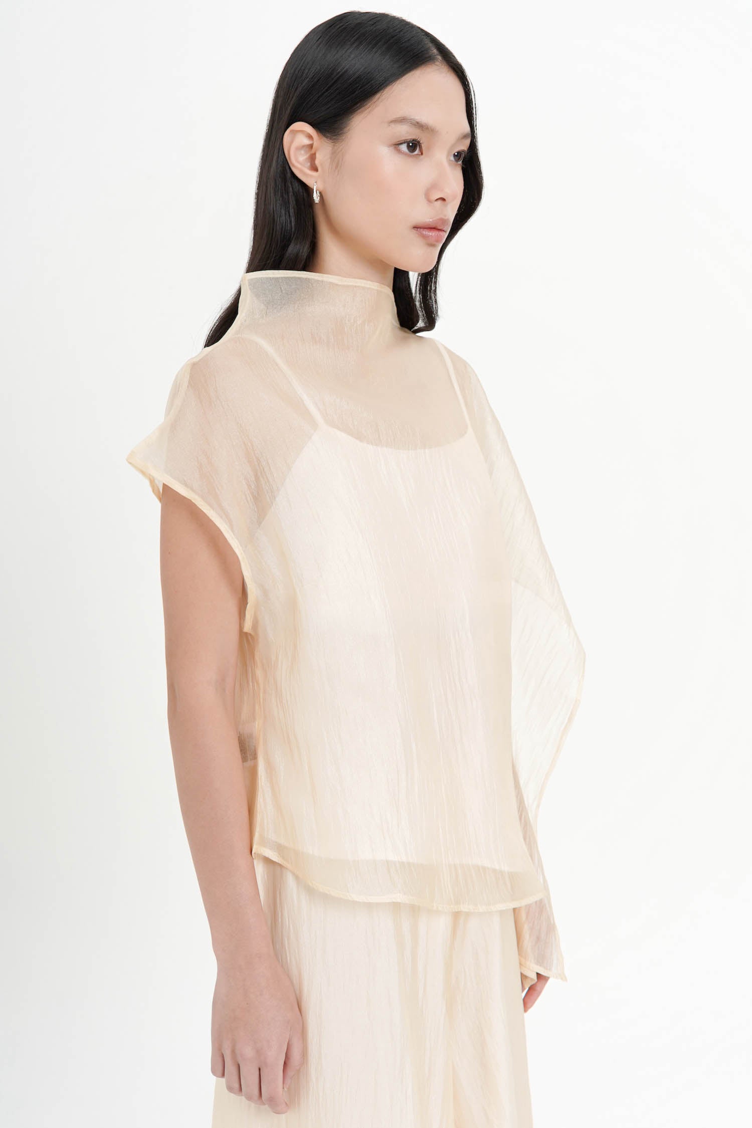 Jire Translucent Two-piece Top In Butter
