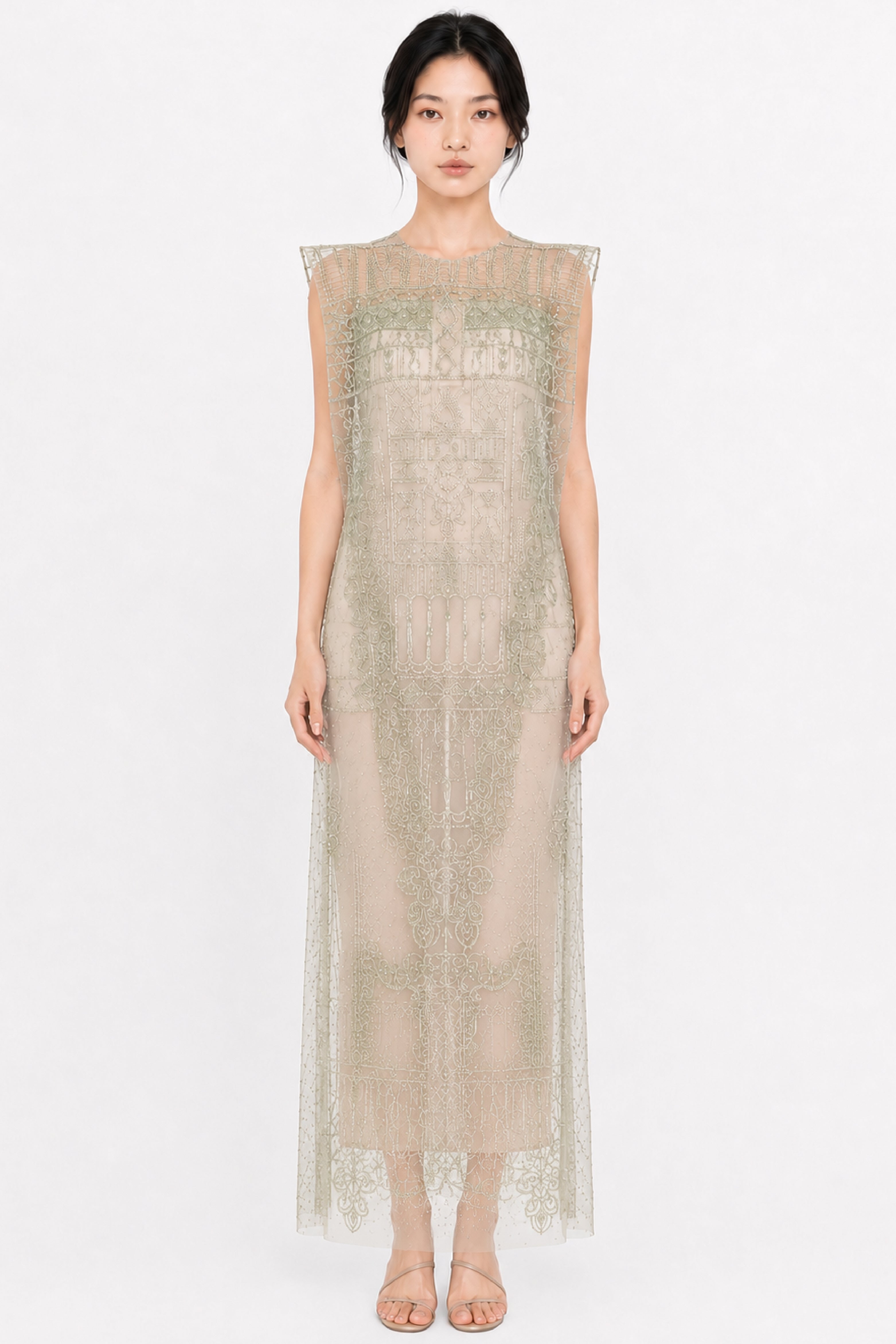 Farah Dress In Sage Green
