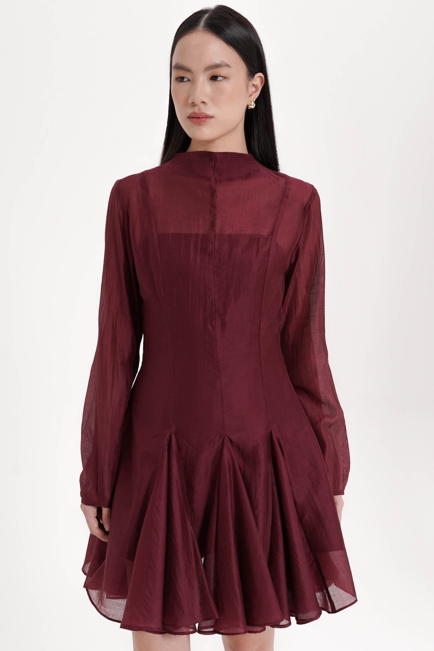 Truette Two-piece Mini Dress In Maroon