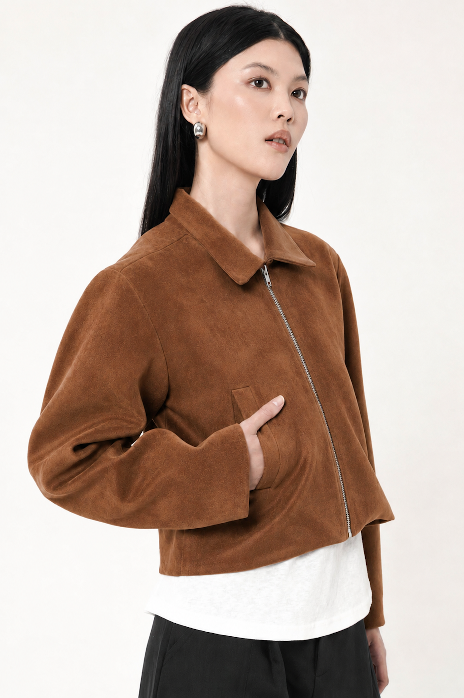 Riven Boxy Jacket In Wood