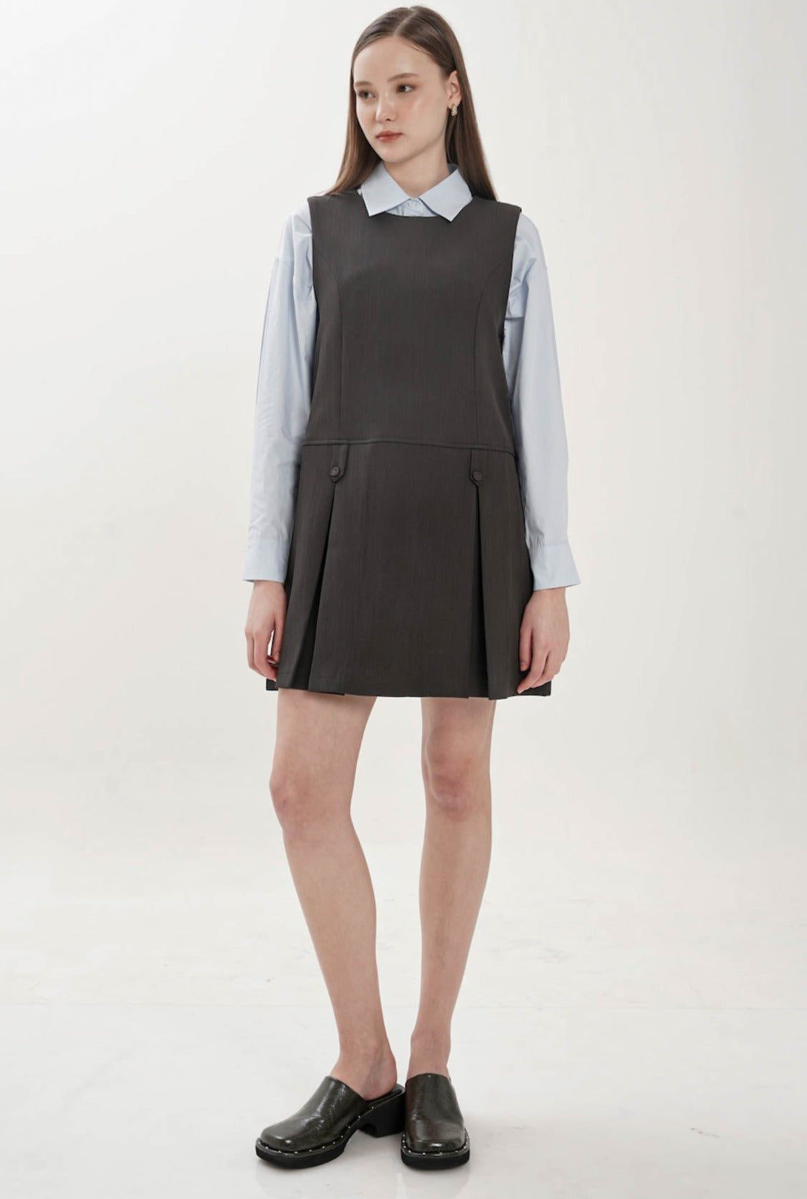 Cadia Mini Dress in Grey (LAST PIECE)